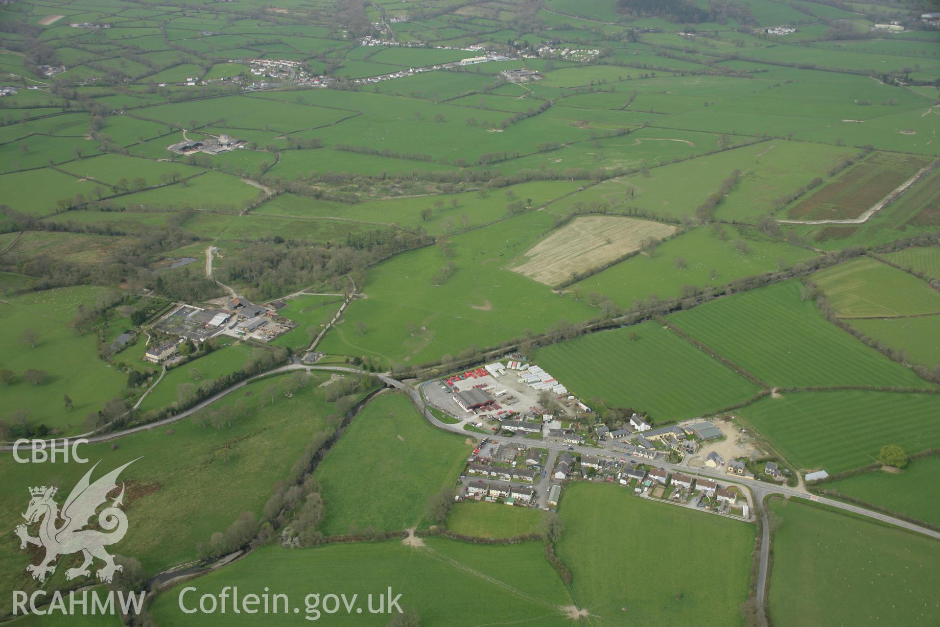 RCAHMW colour oblique aerial photograph of Talsarn Village. Taken on 17 April 2007 by Toby Driver