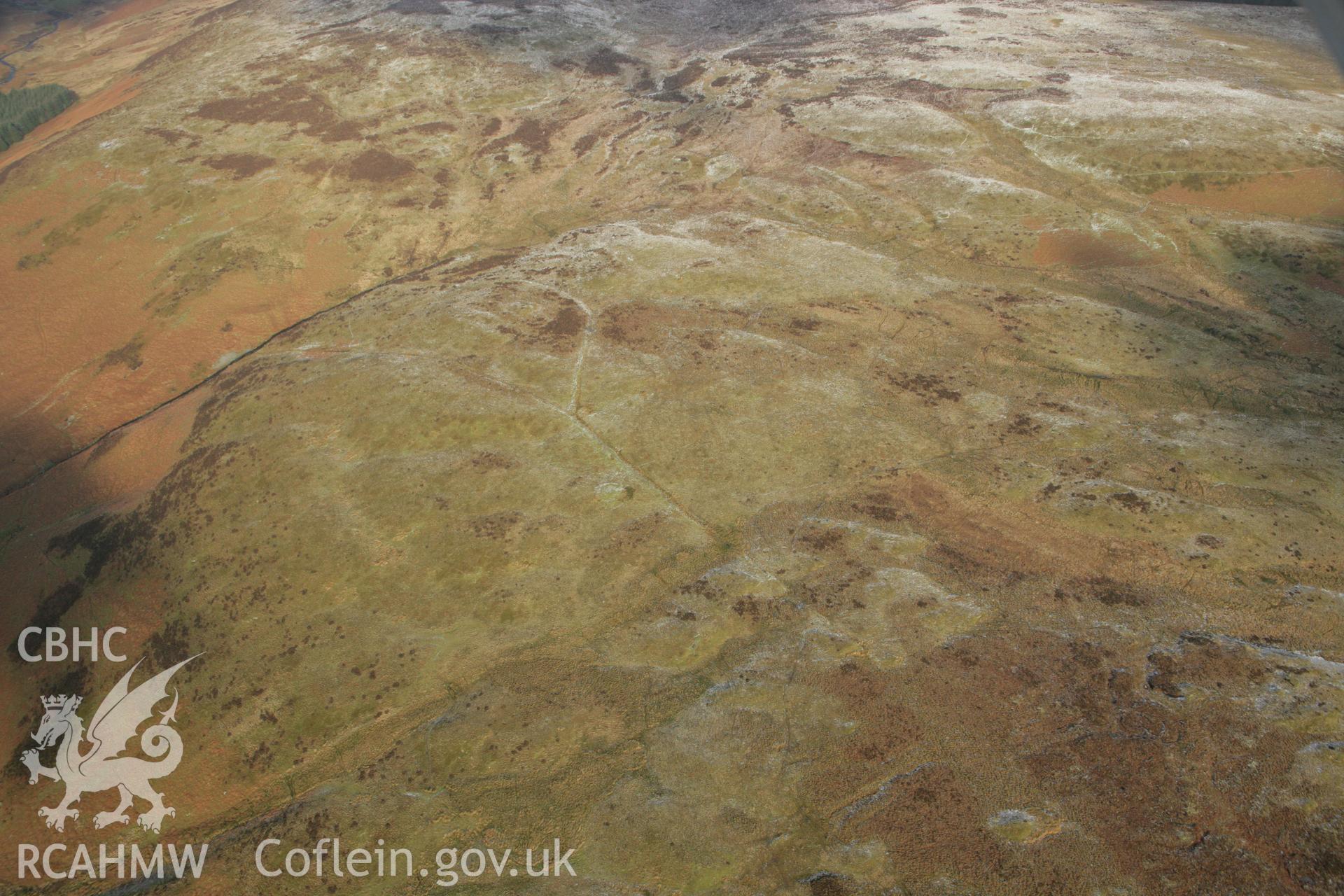 RCAHMW colour oblique aerial photograph of Bryn Gwyn Deserted Rural Settlement. Taken on 25 January 2007 by Toby Driver