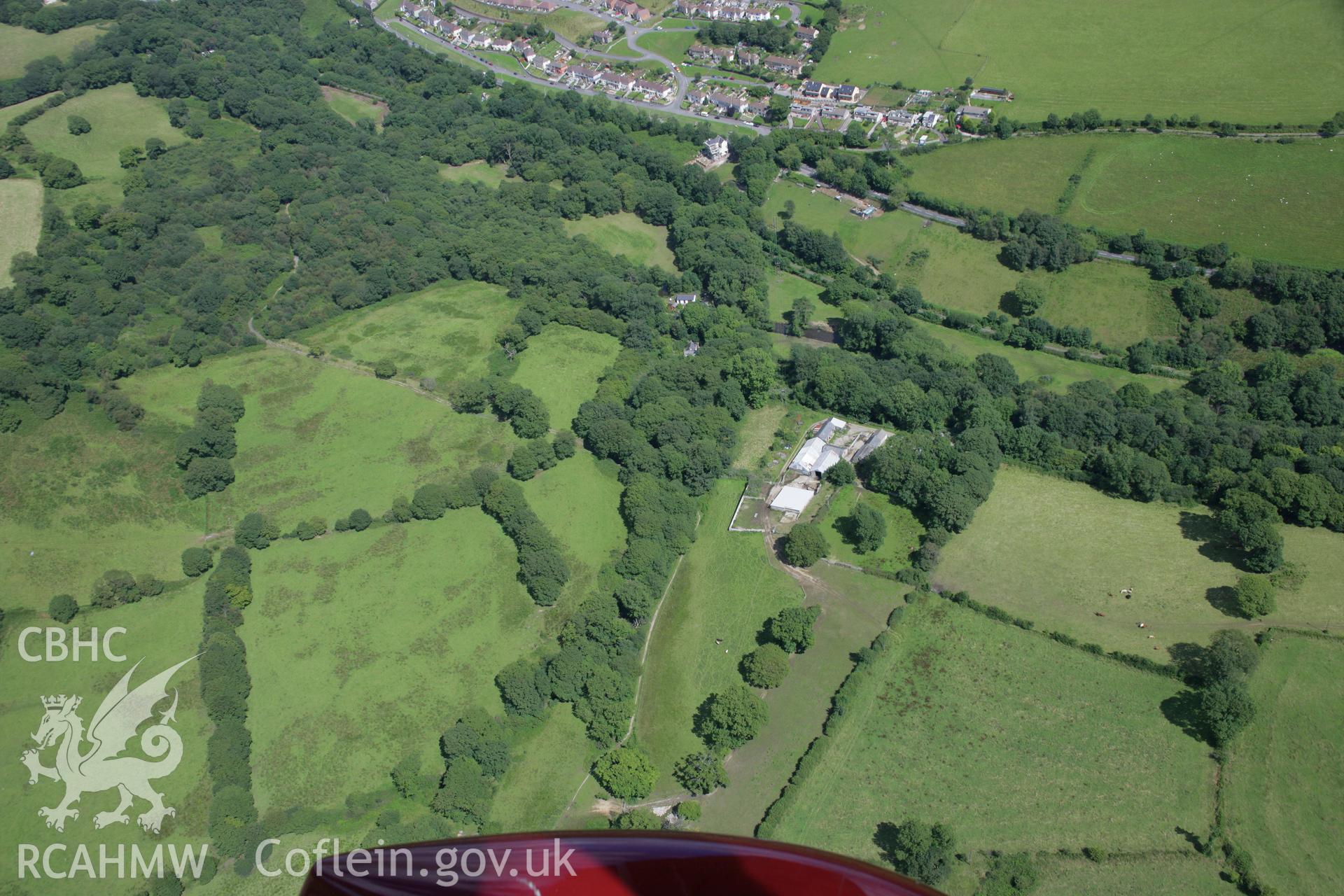 RCAHMW colour oblique aerial photograph of Plas y Bettws. Taken on 30 July 2007 by Toby Driver