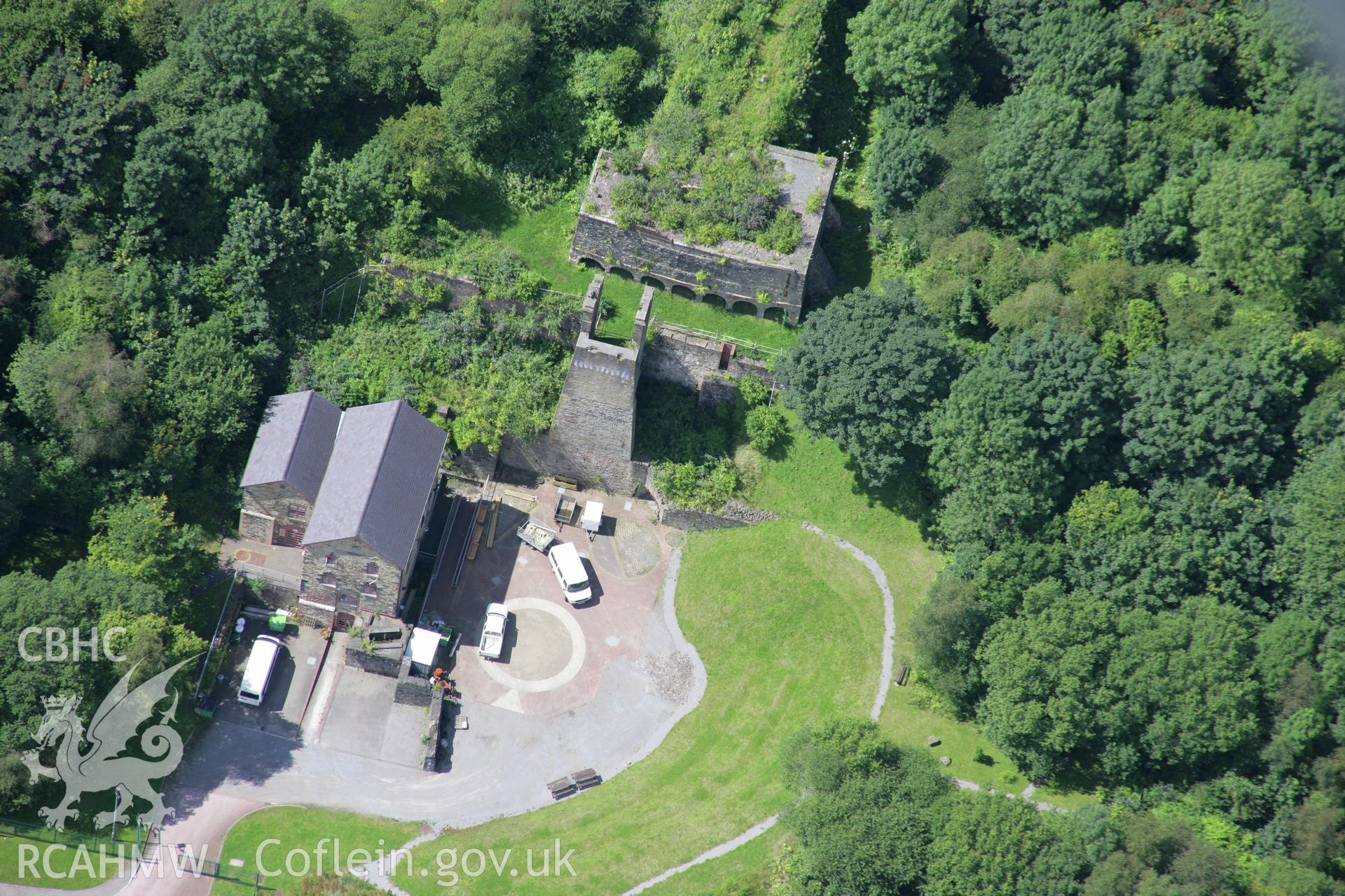 RCAHMW colour oblique aerial photograph of Tondu Ironworks. Taken on 30 July 2007 by Toby Driver