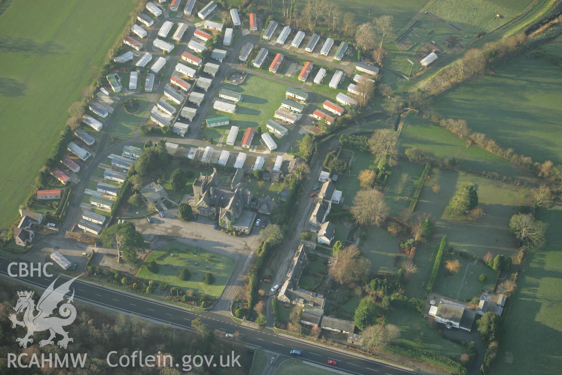 RCAHMW colour oblique aerial photograph of Maenan Abbey, Aberconwy. Taken on 25 January 2007 by Toby Driver