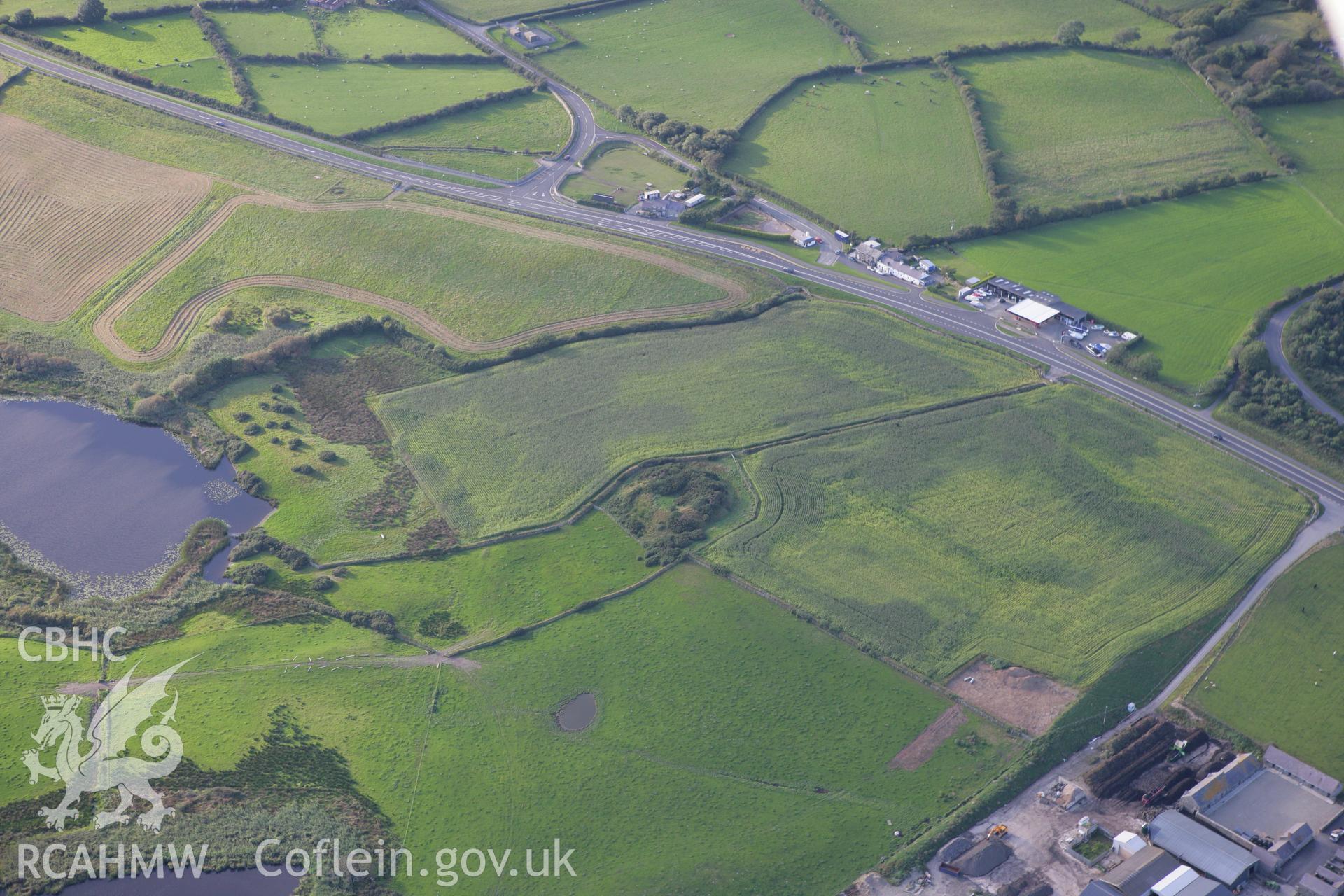 RCAHMW colour oblique aerial photograph of Tomen Fawr. Taken on 06 September 2007 by Toby Driver