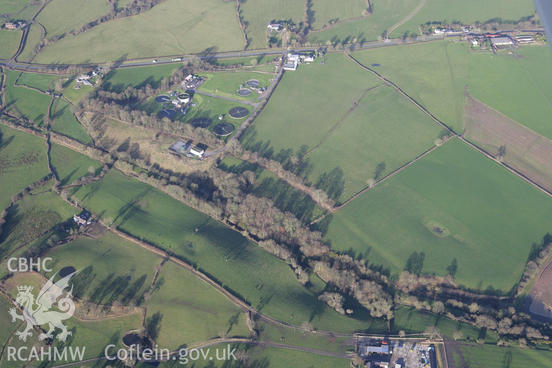 RCAHMW colour oblique photograph of Wat's Dyke E of Padeswood. Taken by Toby Driver on 11/12/2007.