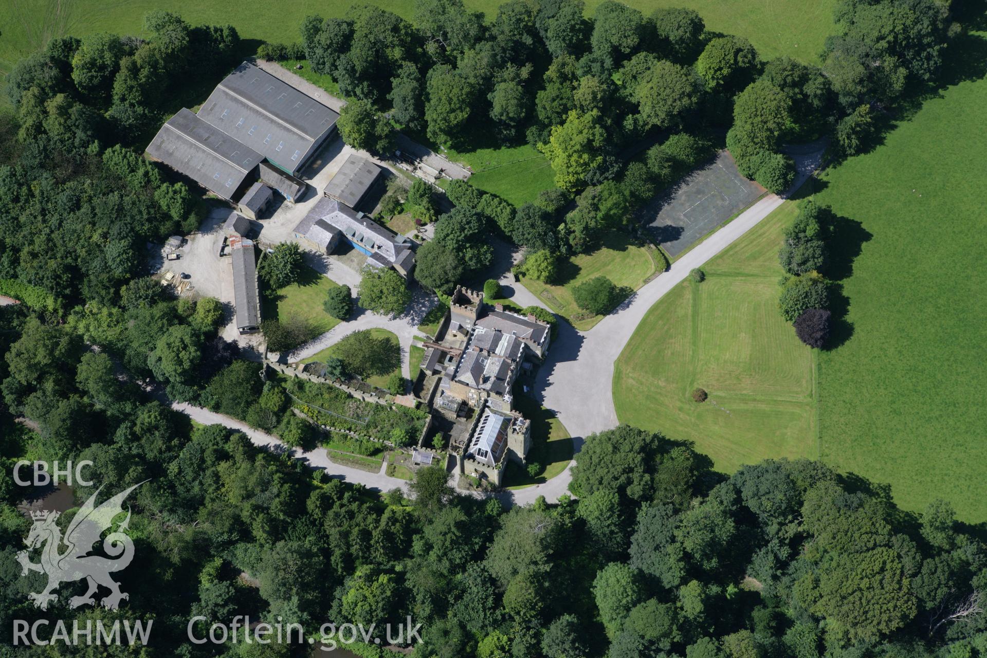 RCAHMW colour oblique aerial photograph of Gyrn Castle, Llanasa. Taken on 31 July 2007 by Toby Driver