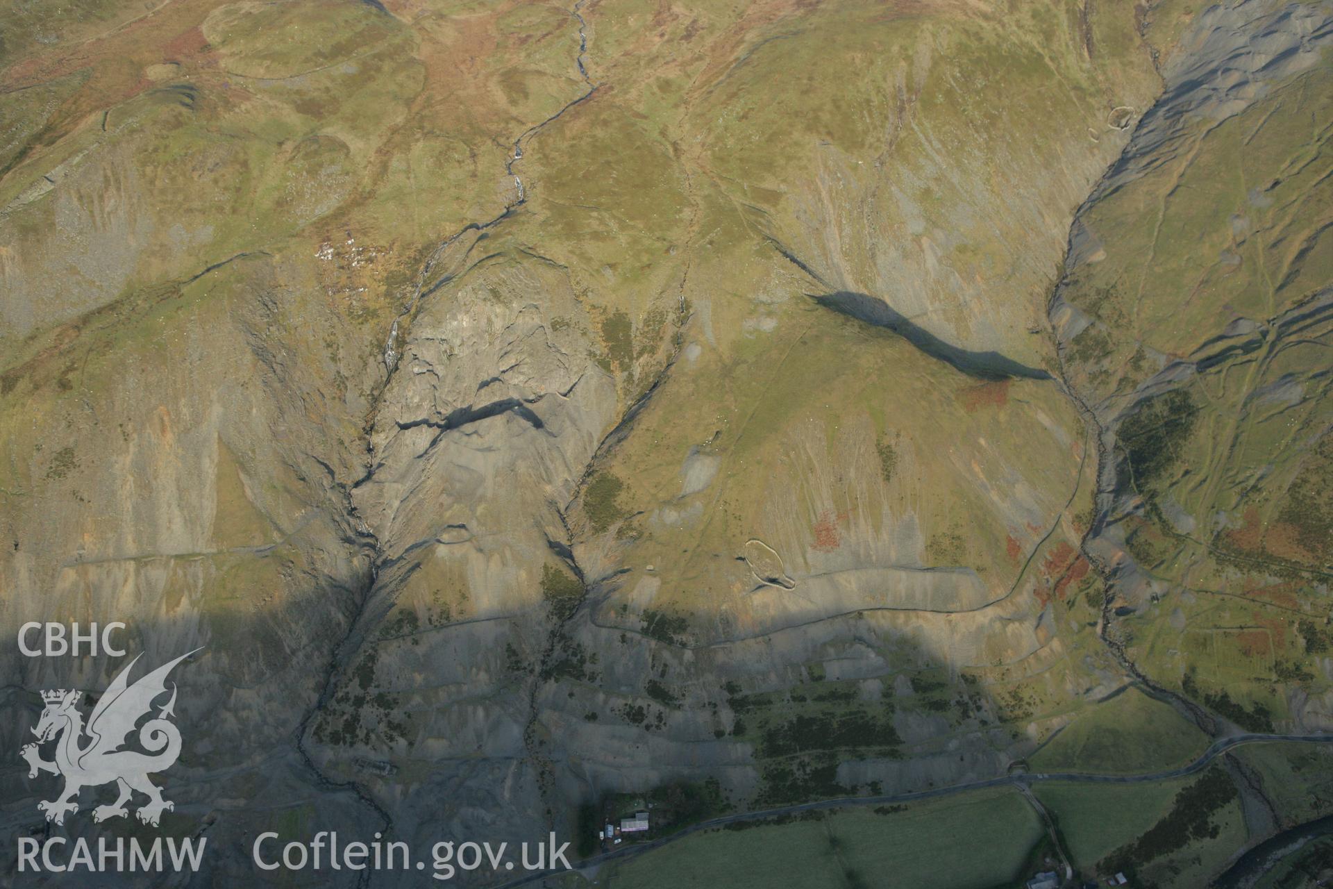 RCAHMW colour oblique photograph of Cwmystwyth mines. Taken by Toby Driver on 20/12/2007.