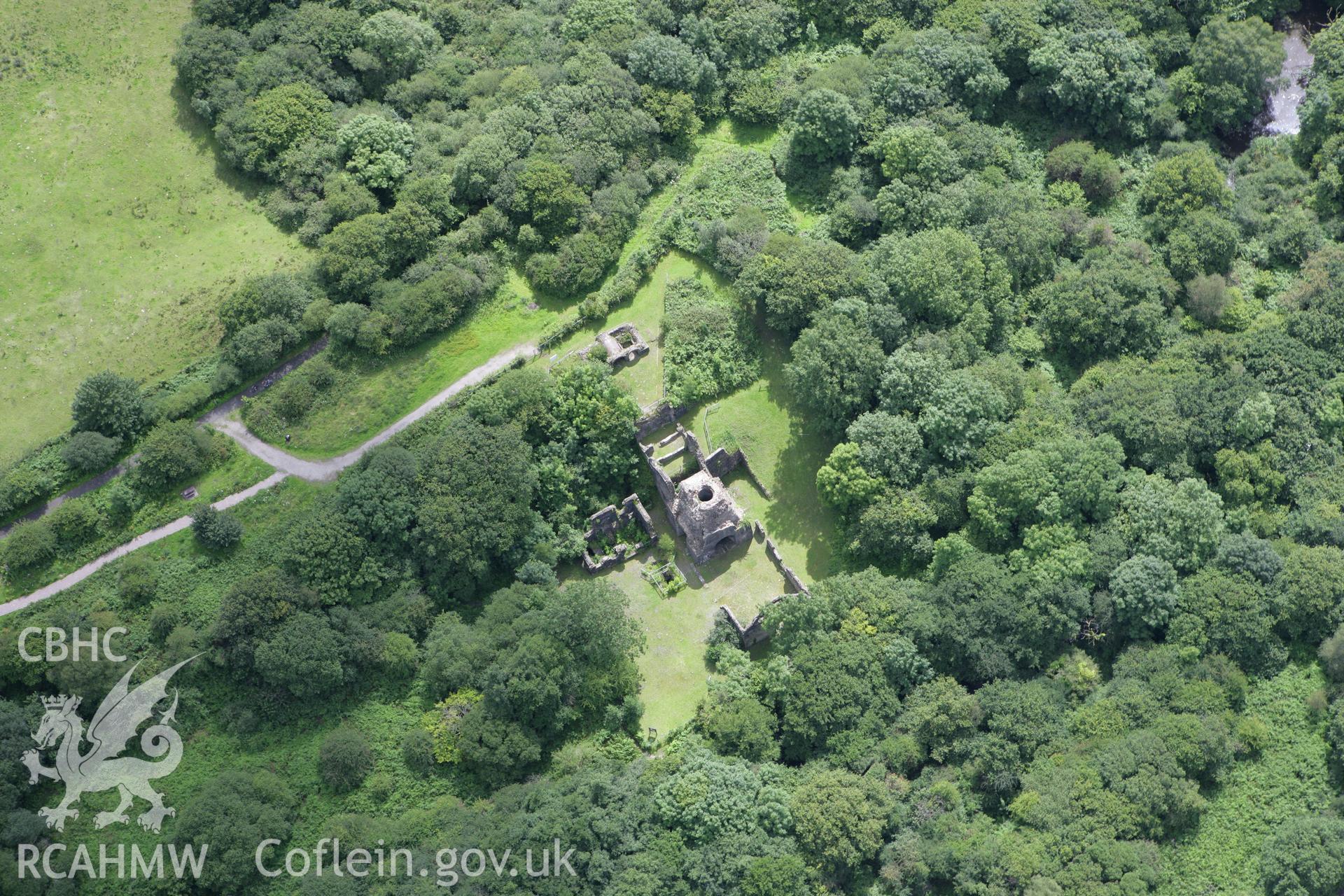 RCAHMW colour oblique aerial photograph of Cefn Cribwr Ironworks, near Pyle. Taken on 30 July 2007 by Toby Driver