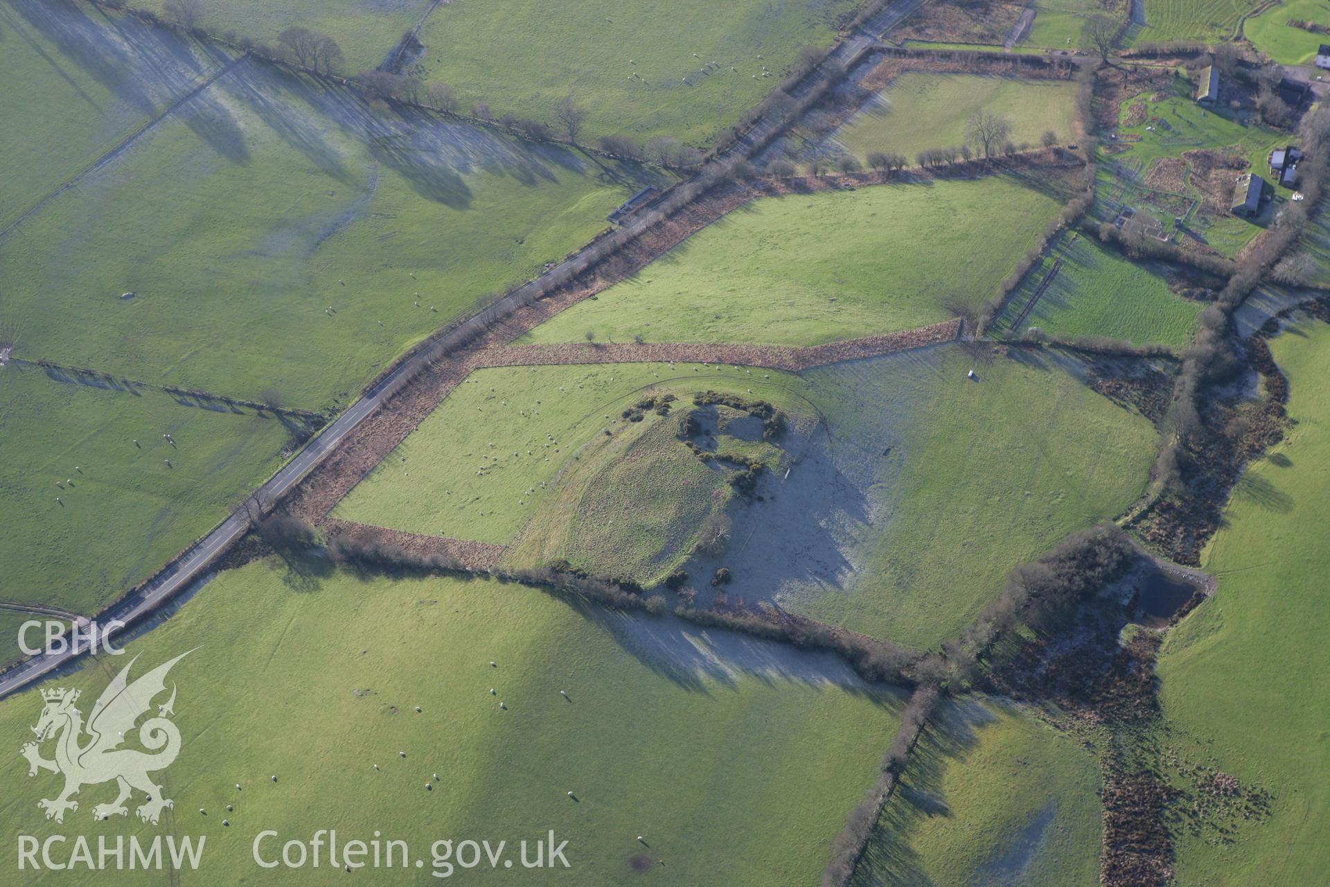 RCAHMW colour oblique photograph of Moel Foedig hillfort. Taken by Toby Driver on 11/12/2007.