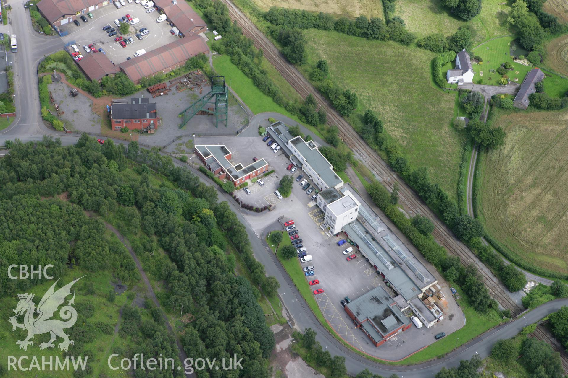 RCAHMW colour oblique aerial photograph of Bersham Colliery, Wrexham. Taken on 24 July 2007 by Toby Driver