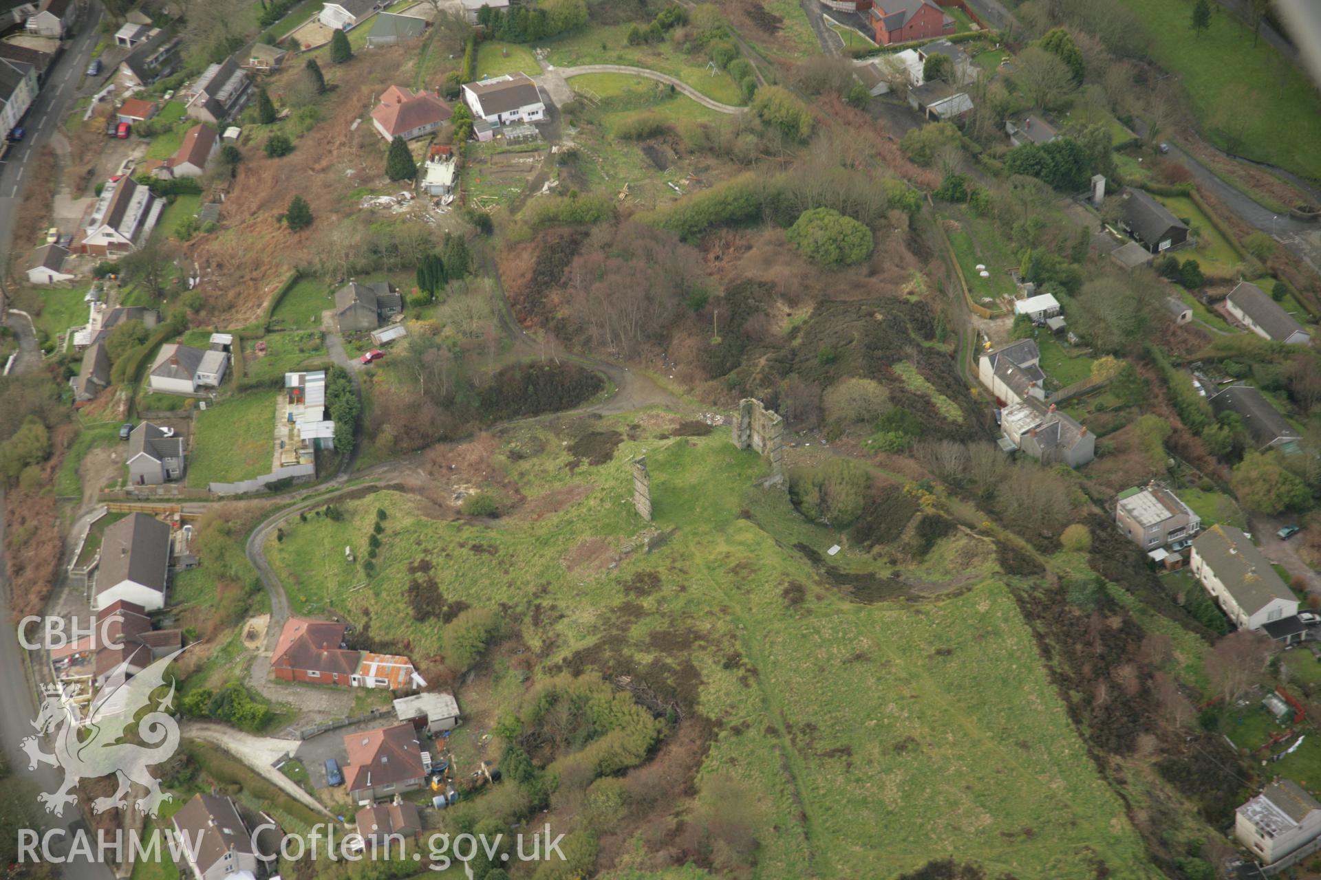 RCAHMW colour oblique aerial photograph of Morris Castle. Taken on 16 March 2007 by Toby Driver