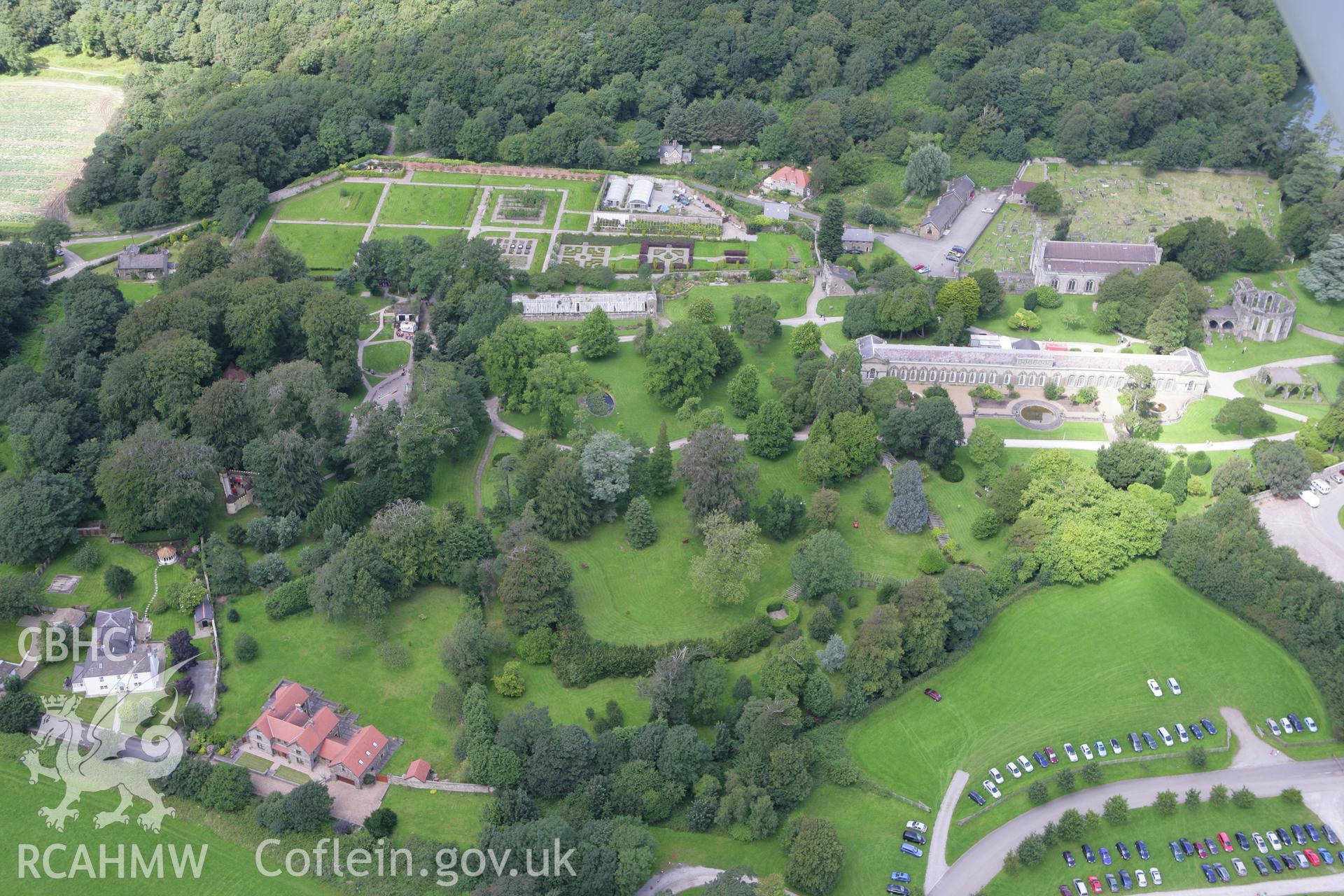 RCAHMW colour oblique aerial photograph of Margam Abbey. Taken on 30 July 2007 by Toby Driver