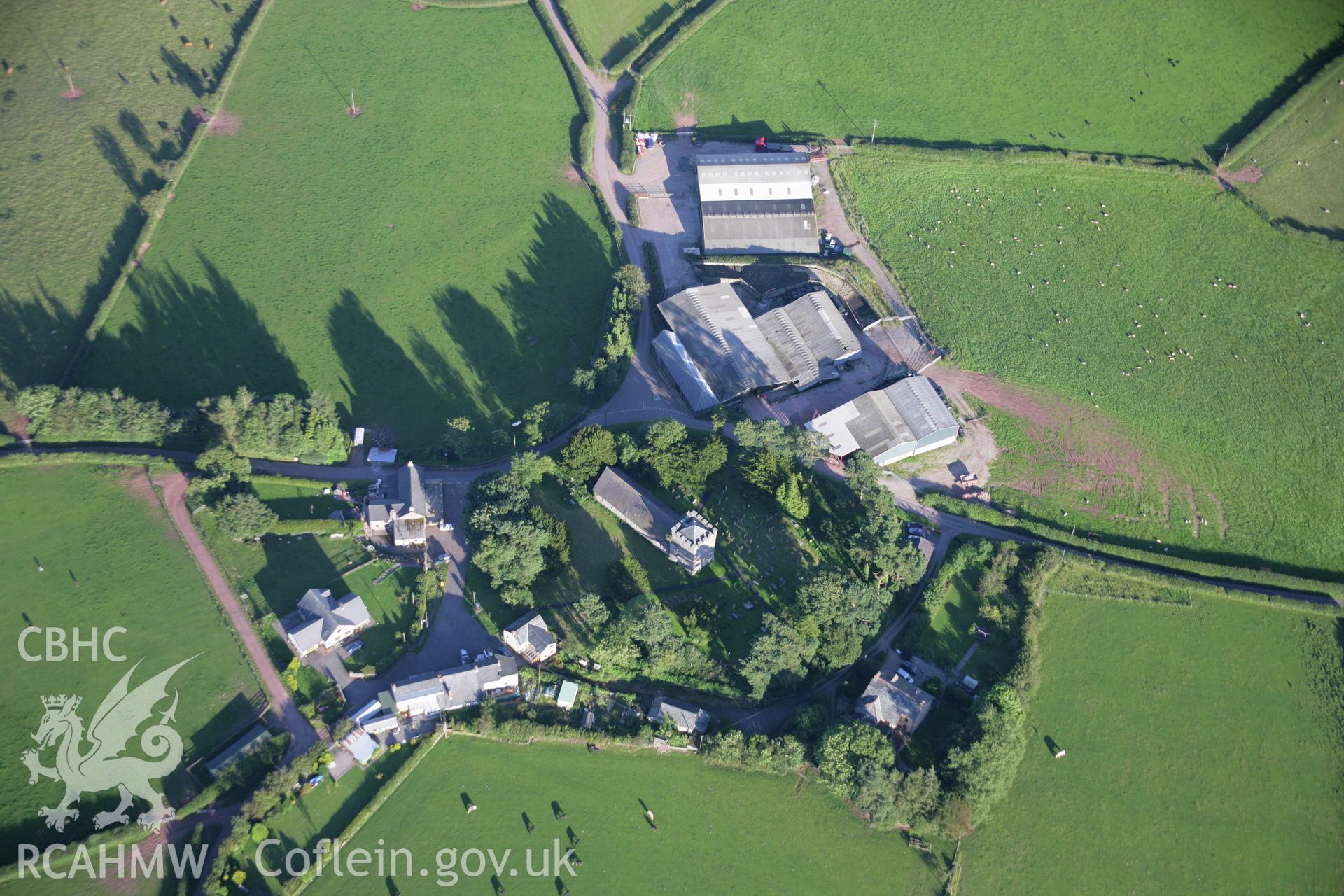 RCAHMW colour oblique aerial photograph of Merthyr Cynog. Taken on 08 August 2007 by Toby Driver