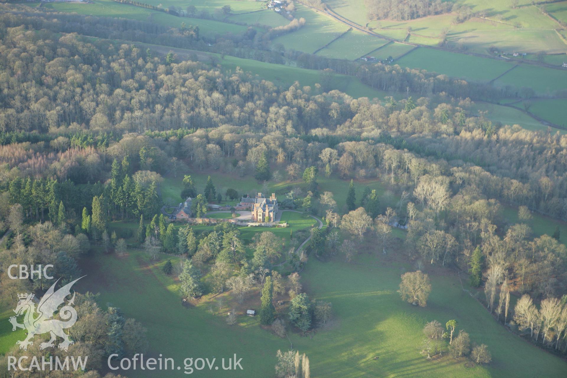 RCAHMW colour oblique photograph of Vaynor Park. Taken by Toby Driver on 11/12/2007.