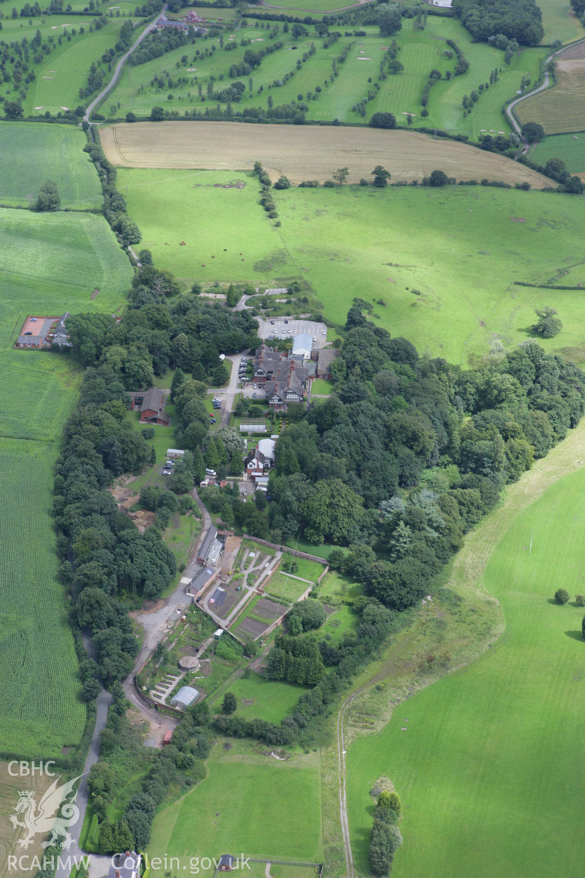 RCAHMW colour oblique aerial photograph of Cefn Park, Wrexham. Taken on 24 July 2007 by Toby Driver