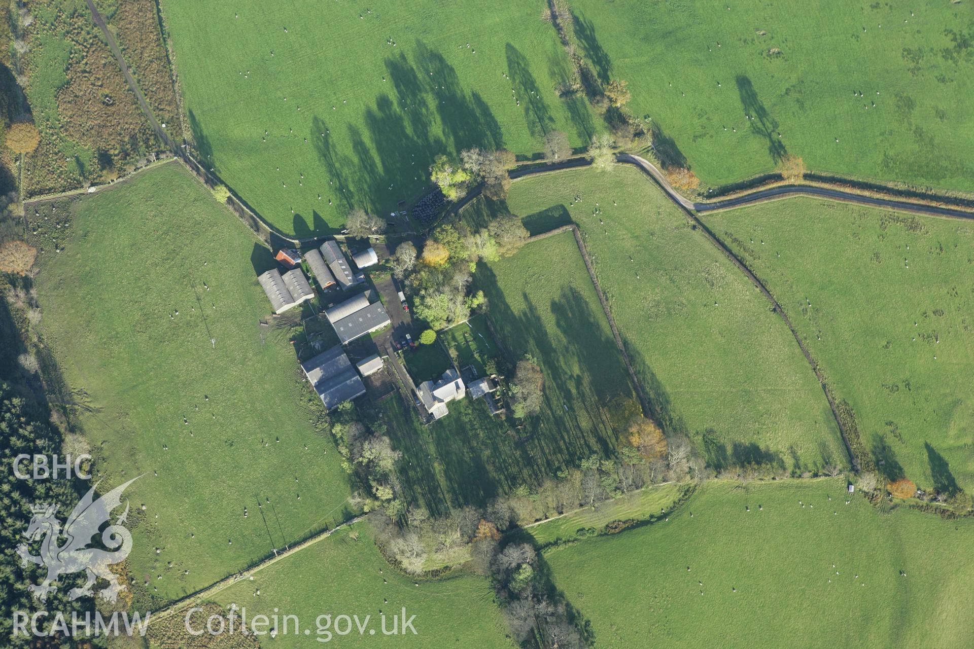 RCAHMW colour oblique photograph of Caer Gai, Roman fort. Taken by Toby Driver on 30/10/2007.