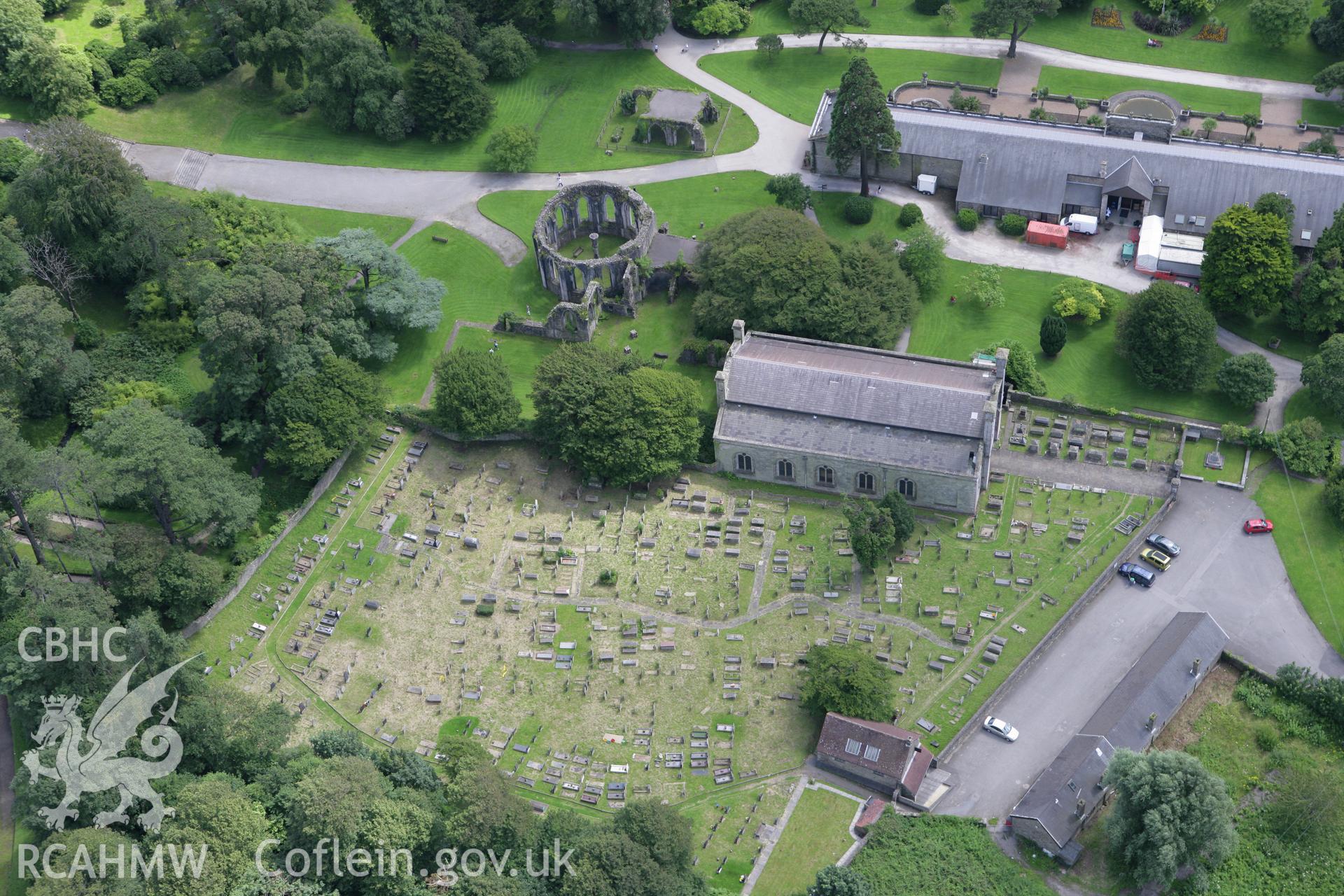 RCAHMW colour oblique aerial photograph of Margam Abbey. Taken on 30 July 2007 by Toby Driver