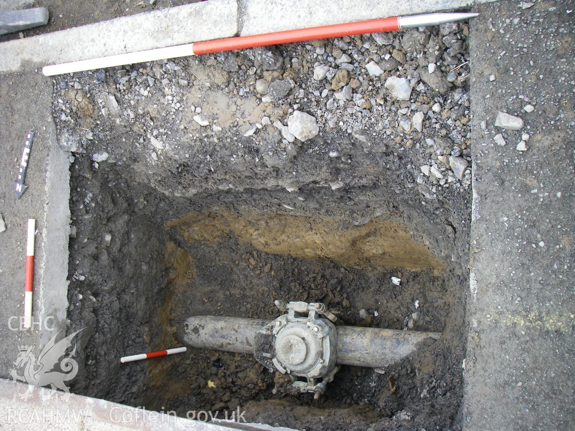 Digital image relating to an Archaeological Watching Brief at Maesydre and Main Street, Caersws. Produced by Cotswold Archaeology, Project No. 3473; Site Code MMC11.
