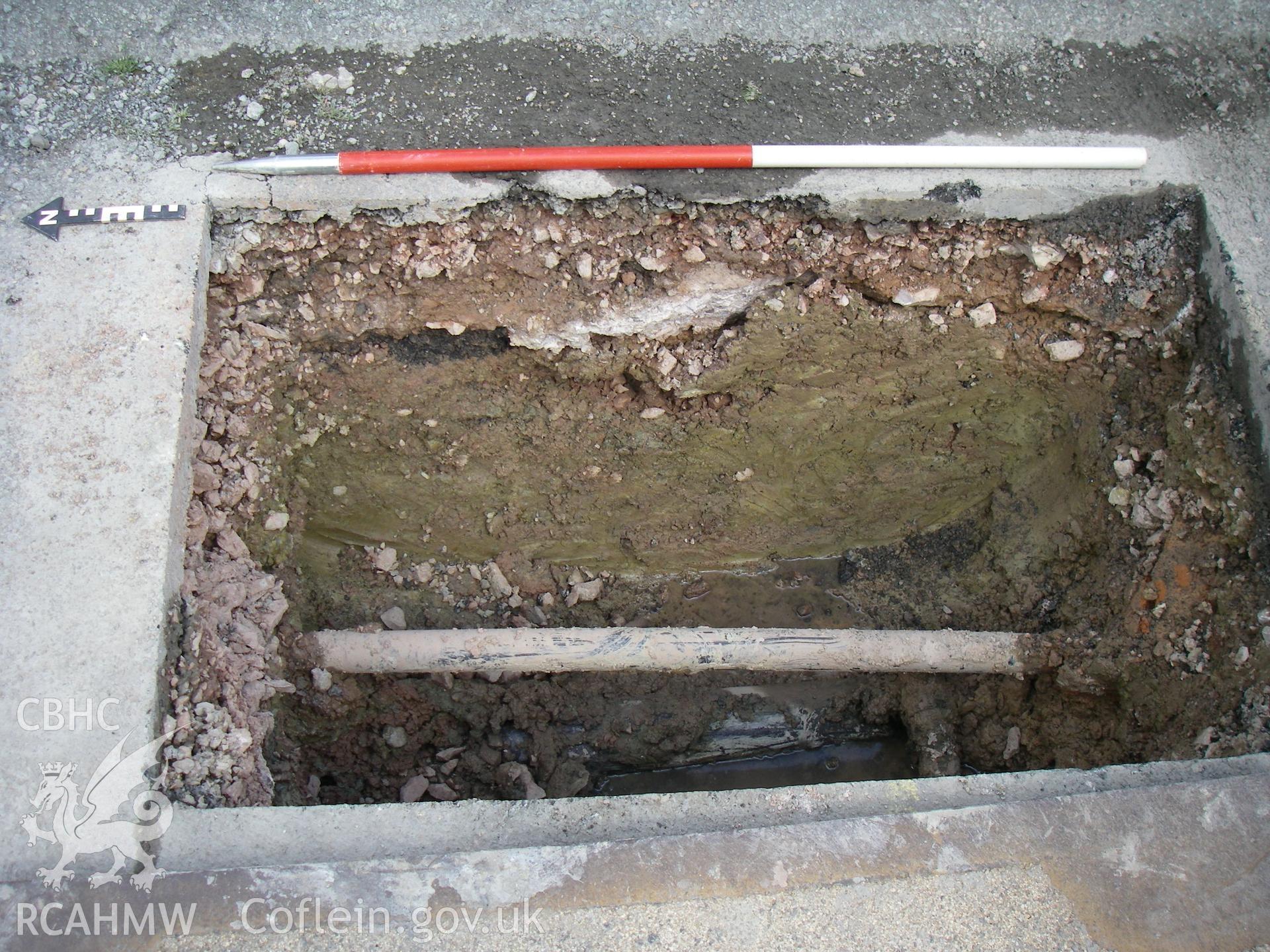Digital image relating to an Archaeological Watching Brief at Maesydre and Main Street, Caersws. Produced by Cotswold Archaeology, Project No. 3473; Site Code MMC11.