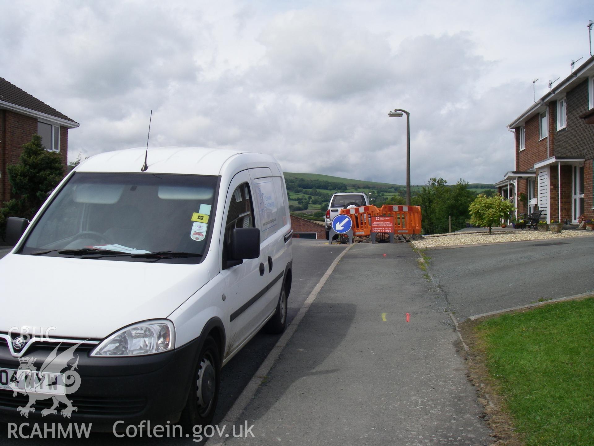 Digital image relating to an Archaeological Watching Brief at Maesydre and Main Street, Caersws. Produced by Cotswold Archaeology, Project No. 3473; Site Code MMC11.