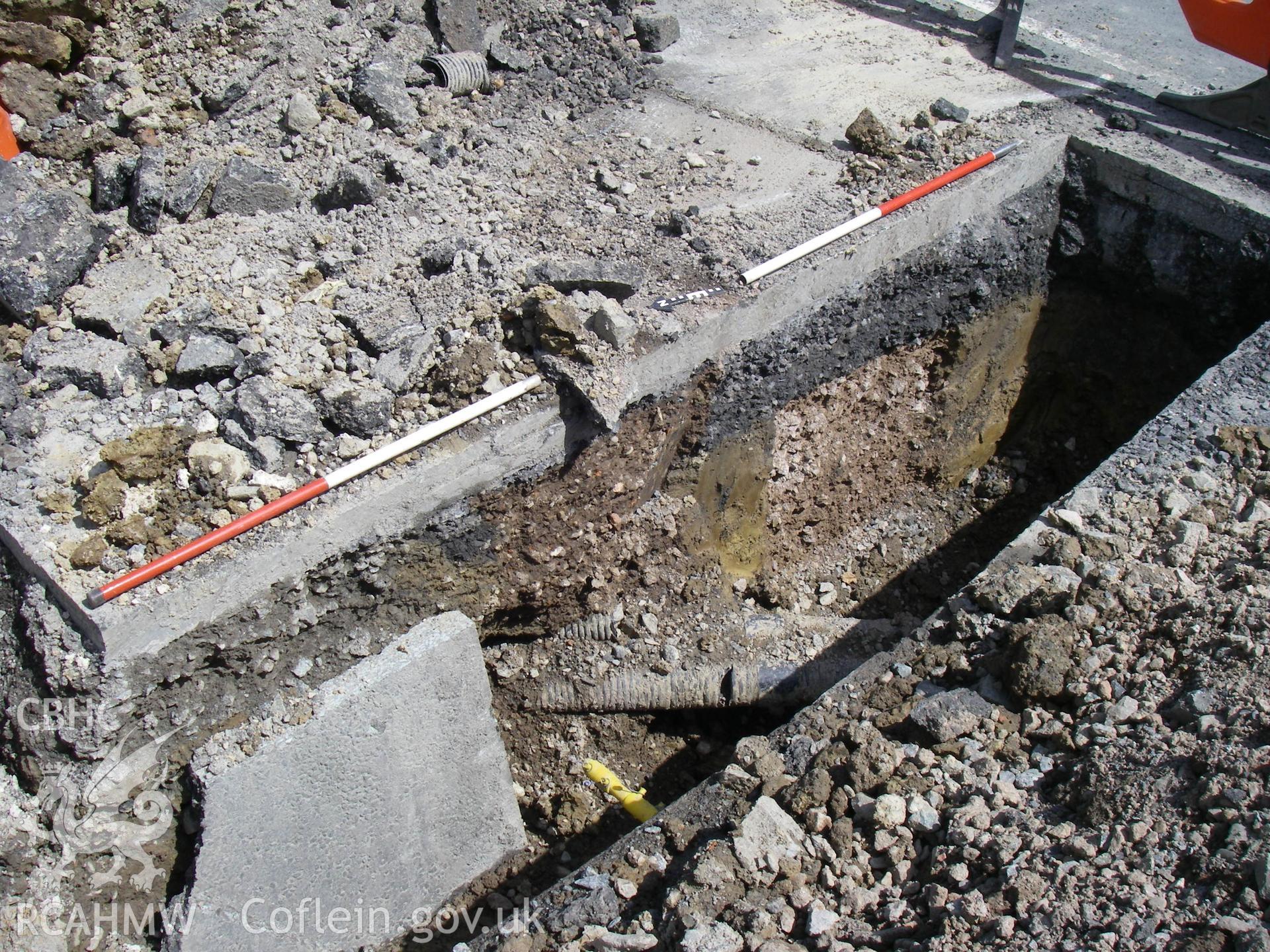 Digital image relating to an Archaeological Watching Brief at Maesydre and Main Street, Caersws. Produced by Cotswold Archaeology, Project No. 3473; Site Code MMC11.