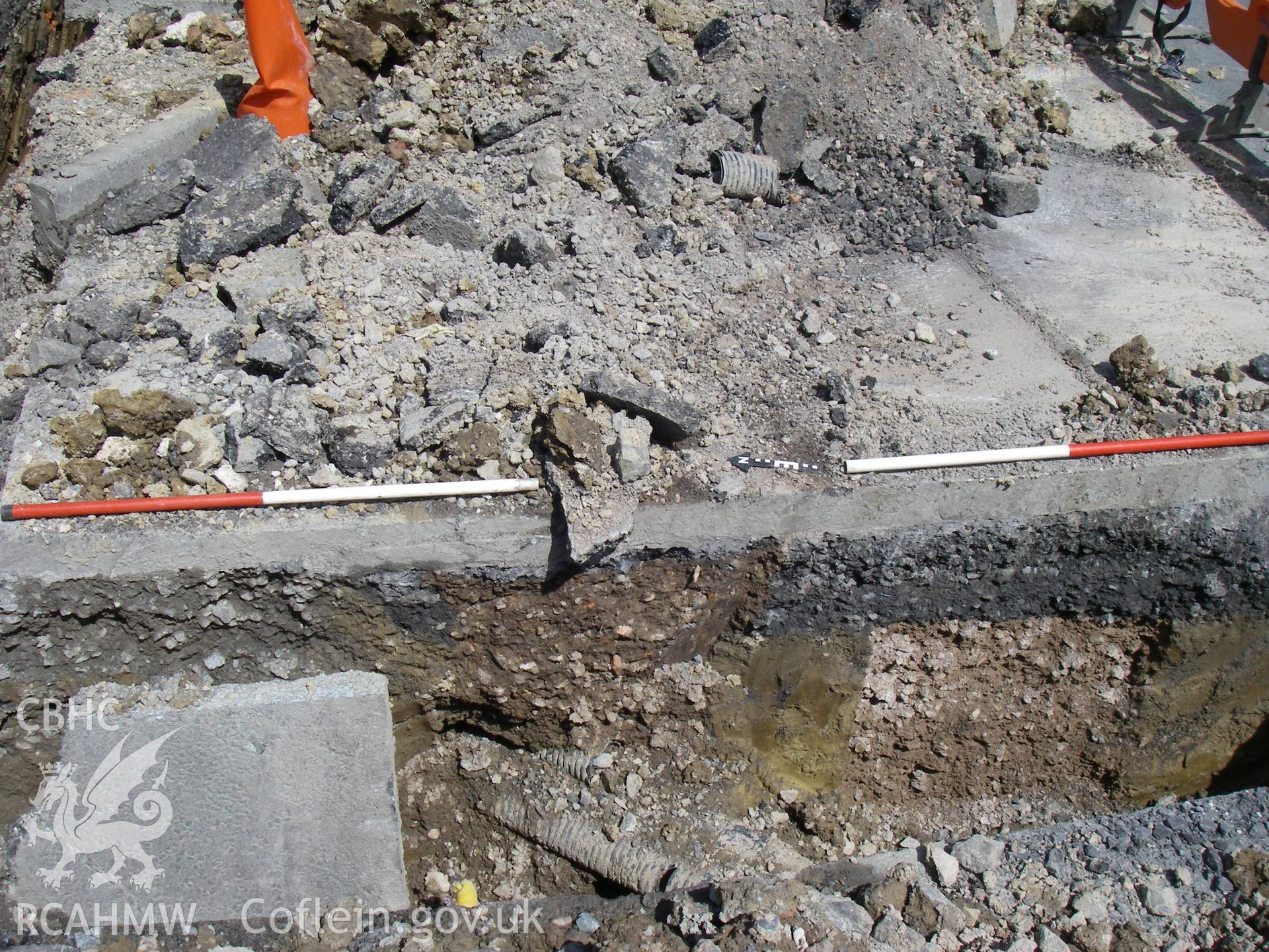 Digital image relating to an Archaeological Watching Brief at Maesydre and Main Street, Caersws. Produced by Cotswold Archaeology, Project No. 3473; Site Code MMC11.