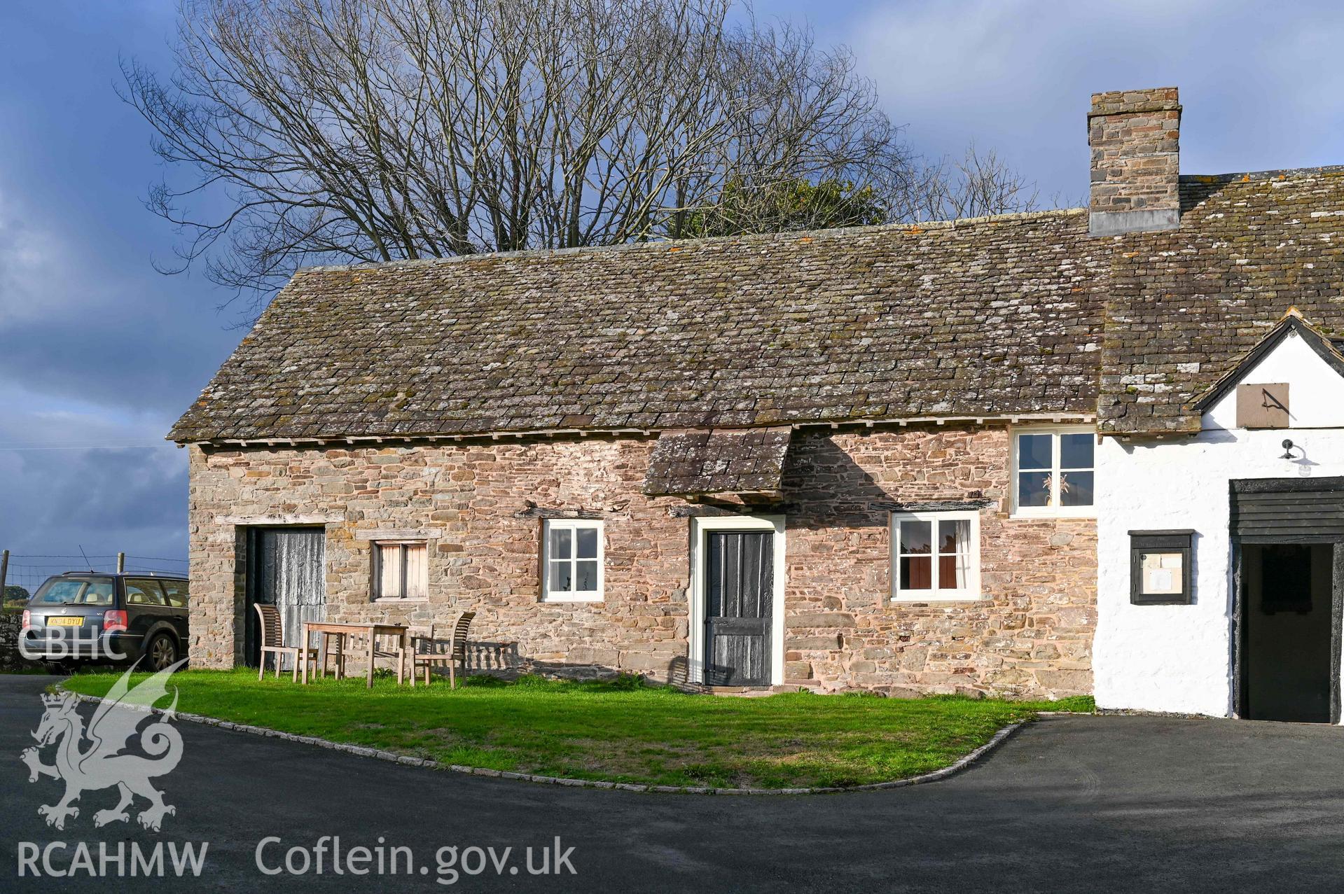 Maesyronen Chapel House - View of the chapel house front, taken from South