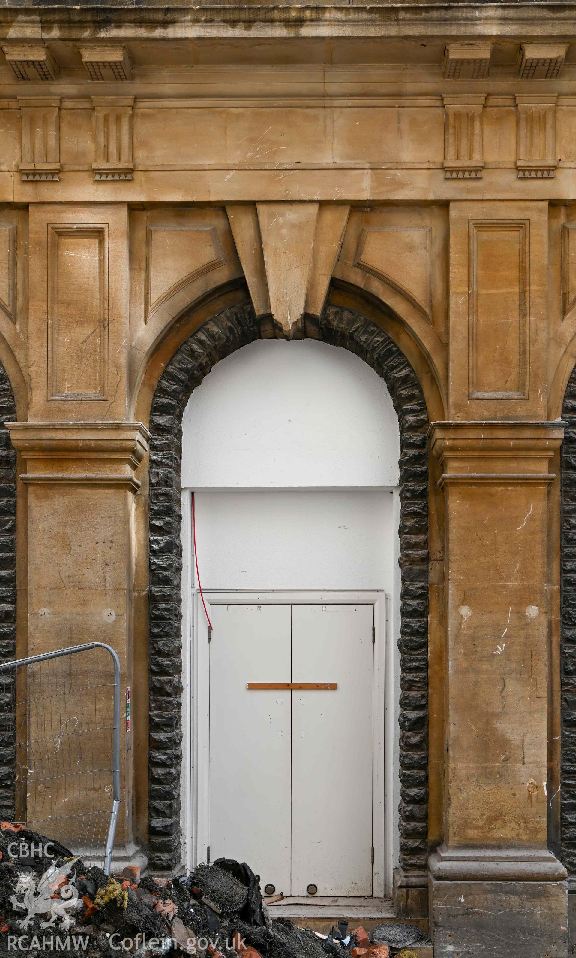 Bethany English Baptist Chapel - Detailed view of the entrance to the old chapel, taken from South-West