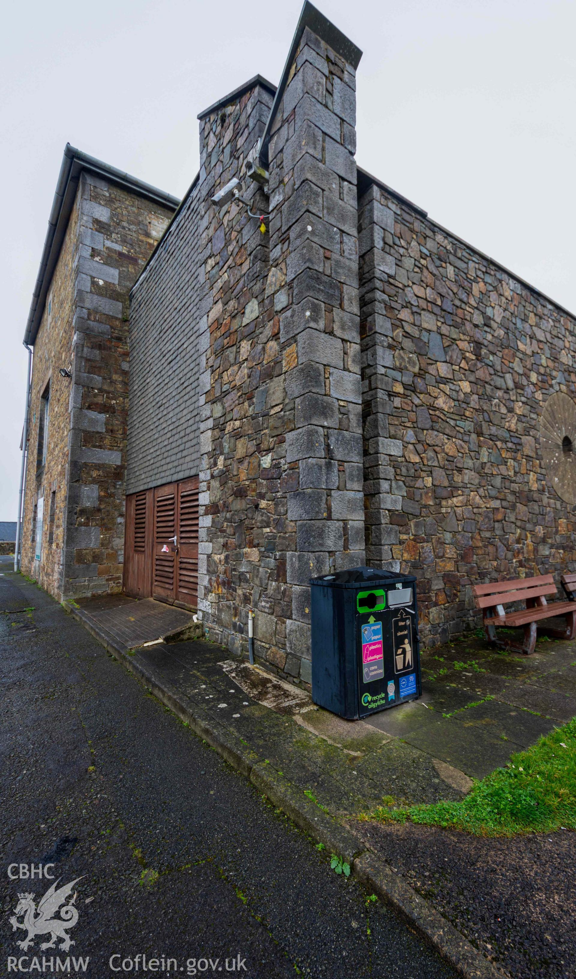 Gaol (Former) - Angled view of the side and front of the building, taken from South-West