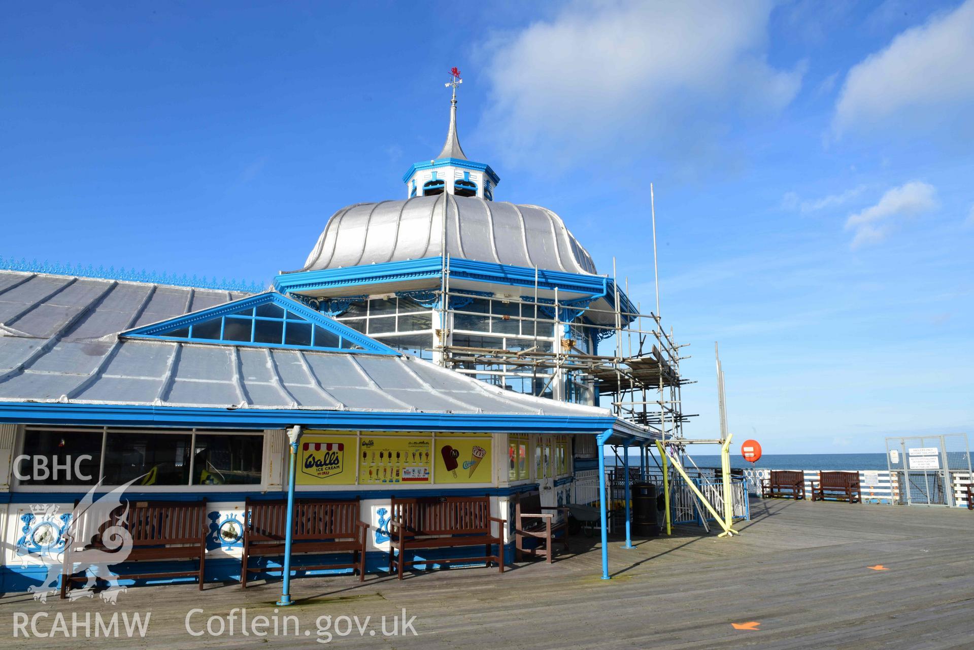 Llandudno Pier: view of end dome of Pier Pavilion