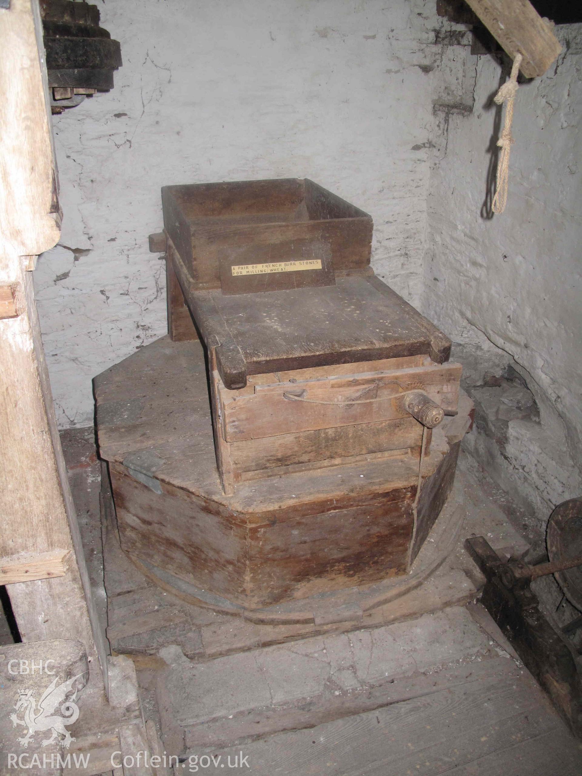 Cenarth Mill, pair of French burr stones (labelled)