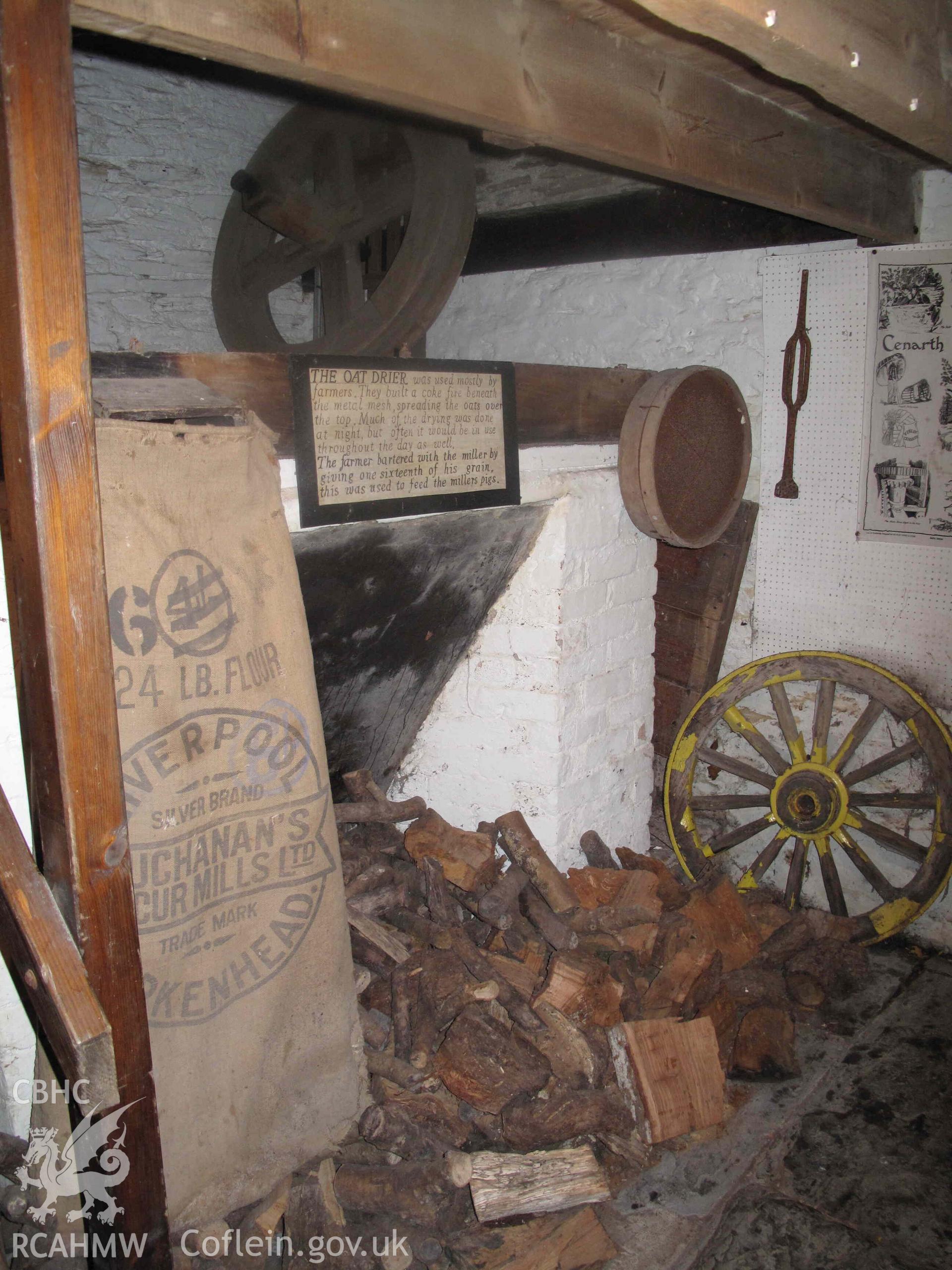 Cenarth Mill, oat drier (labelled)