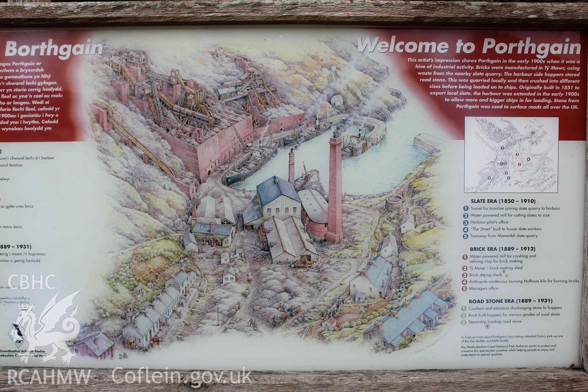 Porthgain Harbour: display board