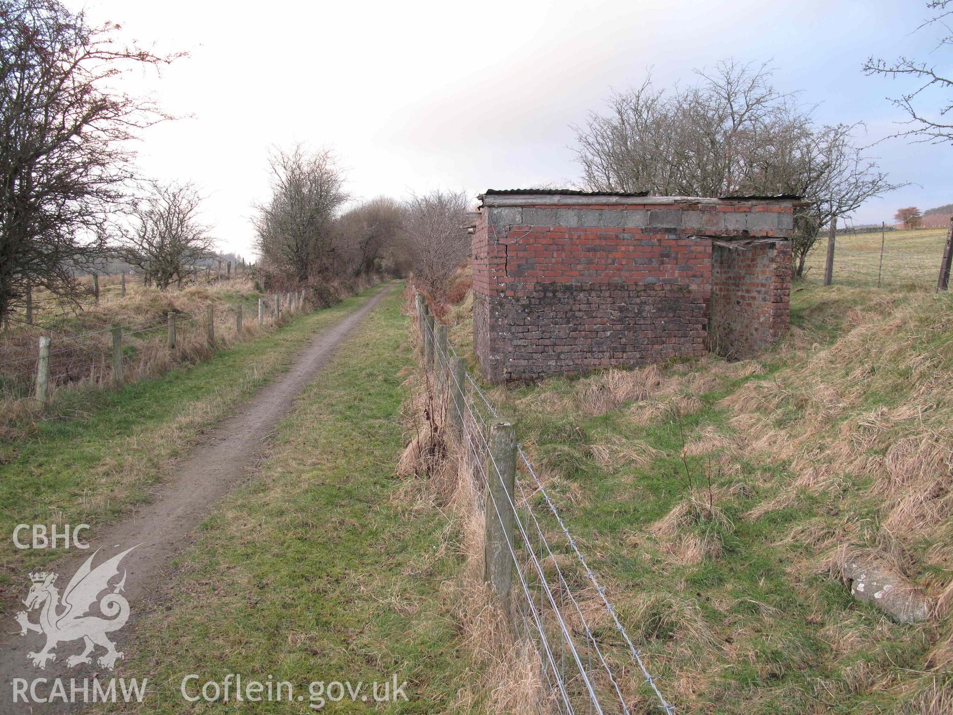 Corporation Siding Signal Box: exterior with former location of railway track visible