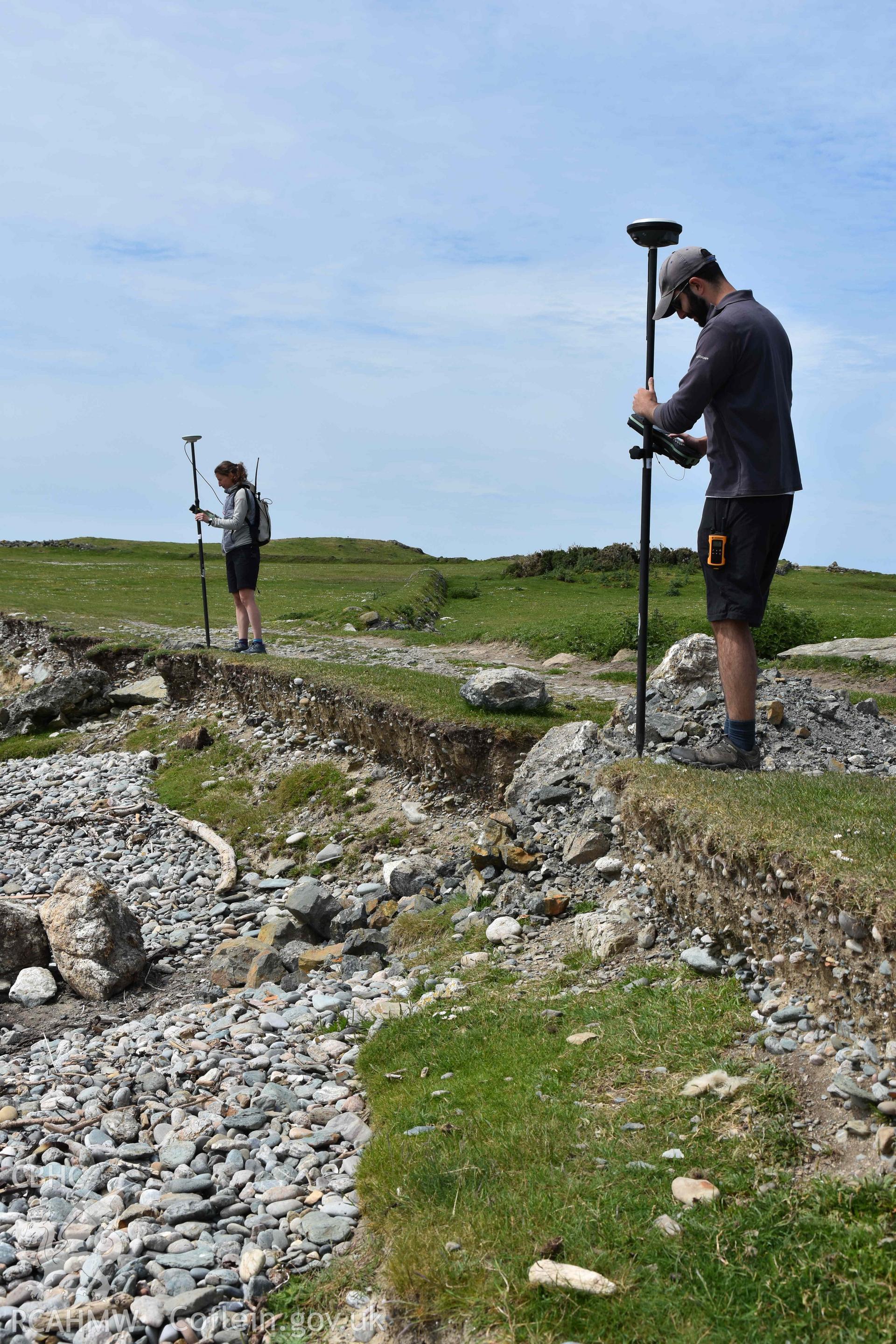 GNSS recording of the Henllwyn erdoing Isthmus by CHERISH in May 2019.