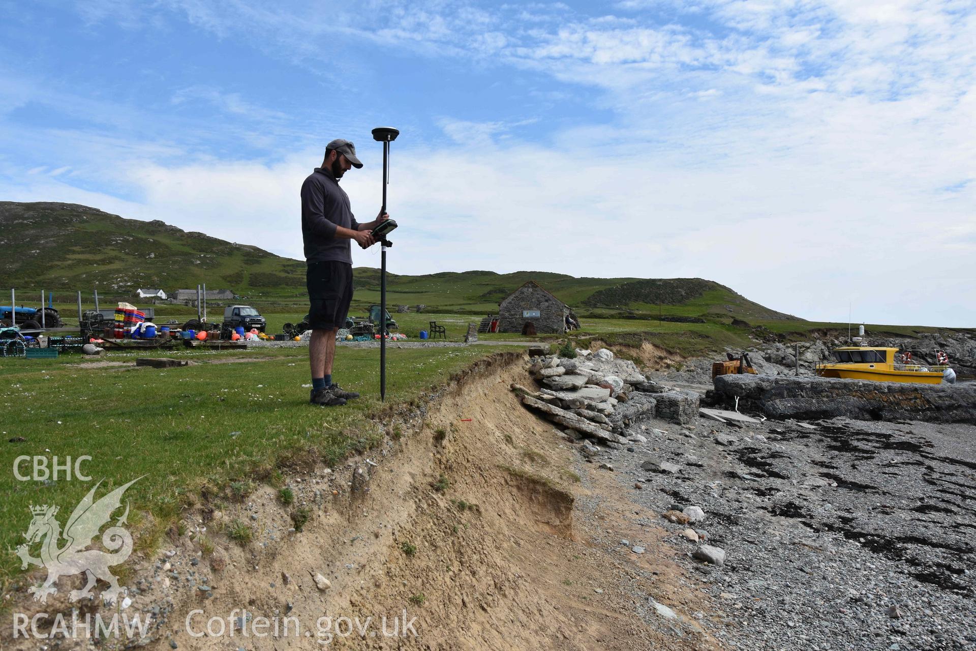 GNSS recording of the Henllwyn erdoing Isthmus by CHERISH in May 2019.