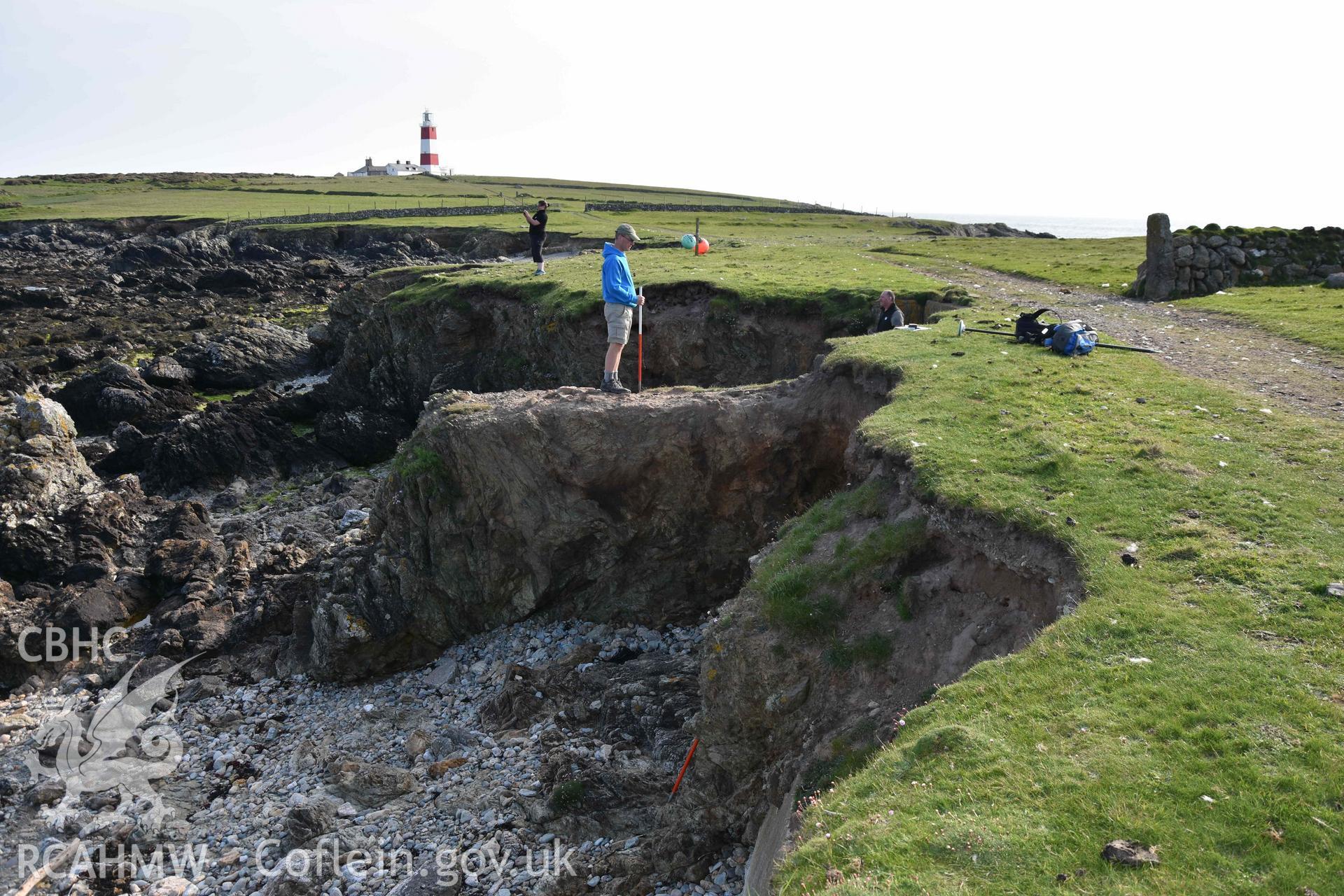 Site of Henllwyn mesolithic finds spot, May 2018. View looking southwest.