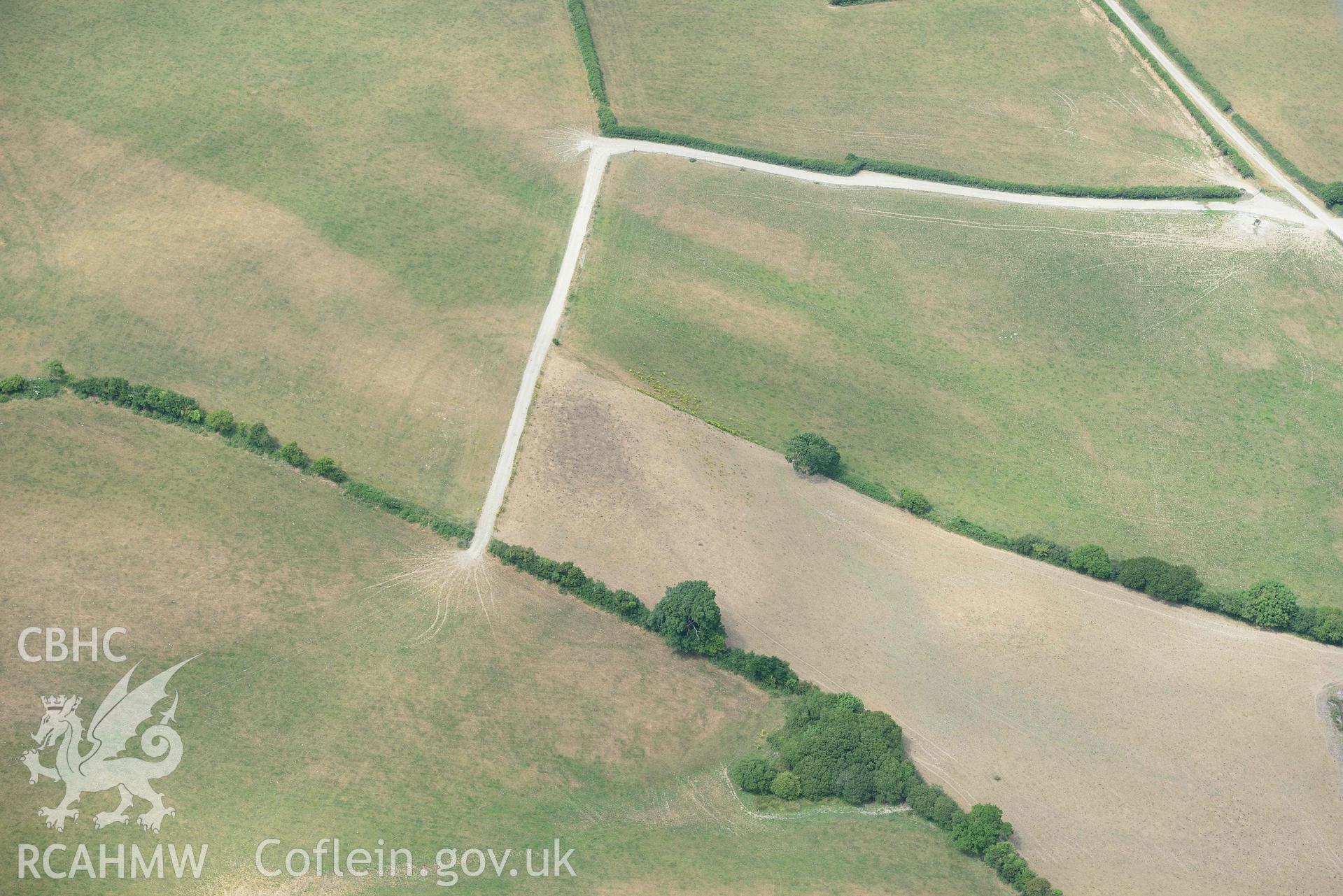 RCAHMW colour oblique aerial photograph of Post-goch enclosure taken on 11 July 2018 by Toby Driver