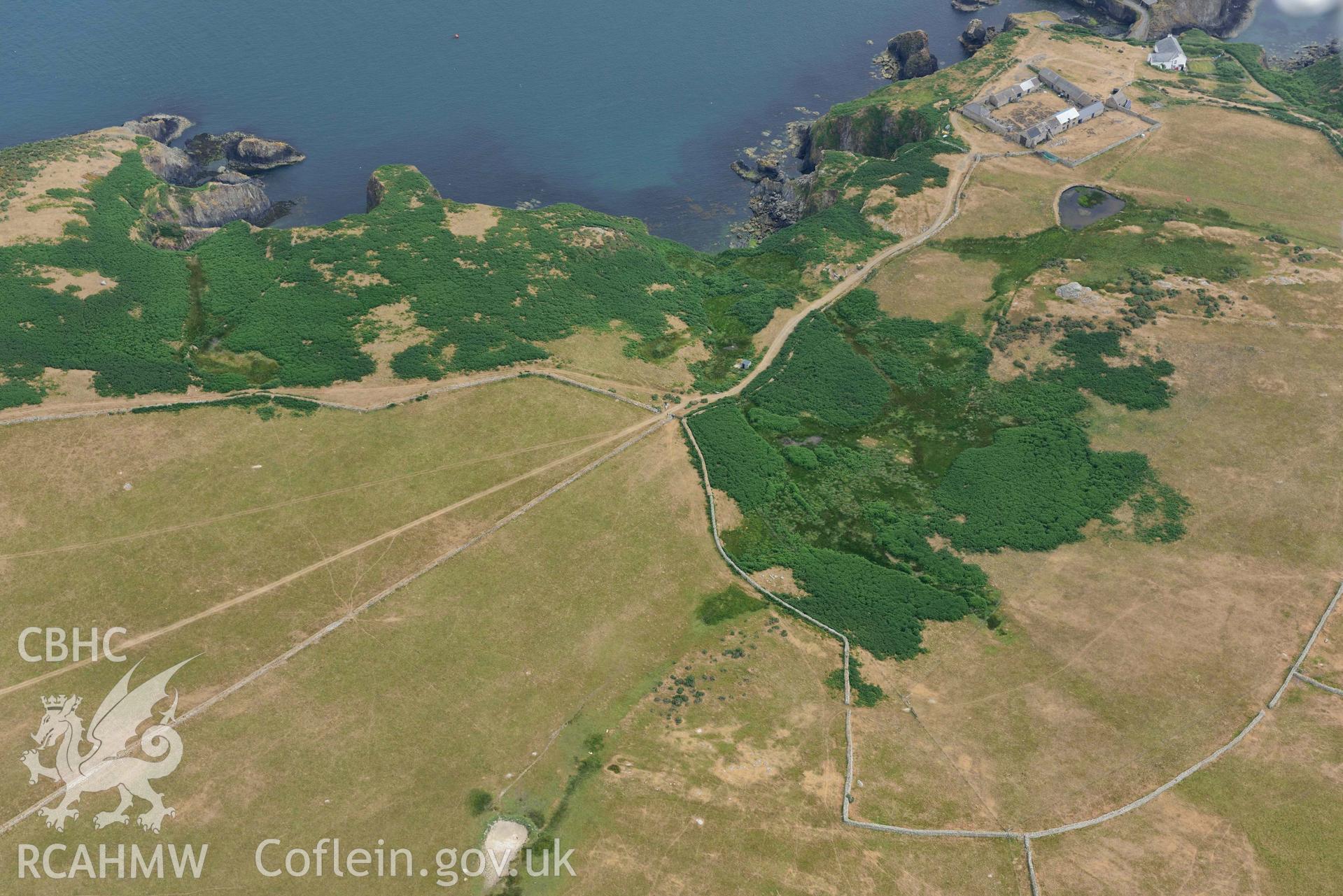 RCAHMW colour oblique aerial photograph of Ramsey Island taken on 11 July 2018 by Toby Driver