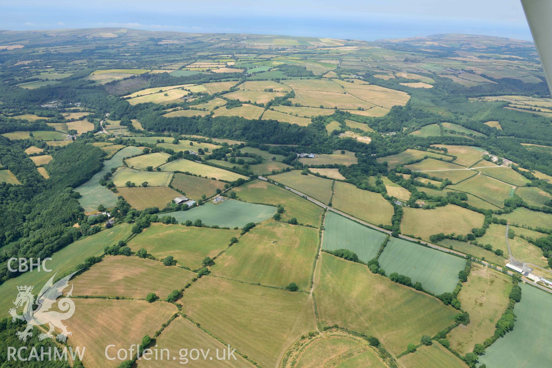 RCAHMW colour oblique aerial photograph of Castell Mawr taken on 11 July 2018 by Toby Driver