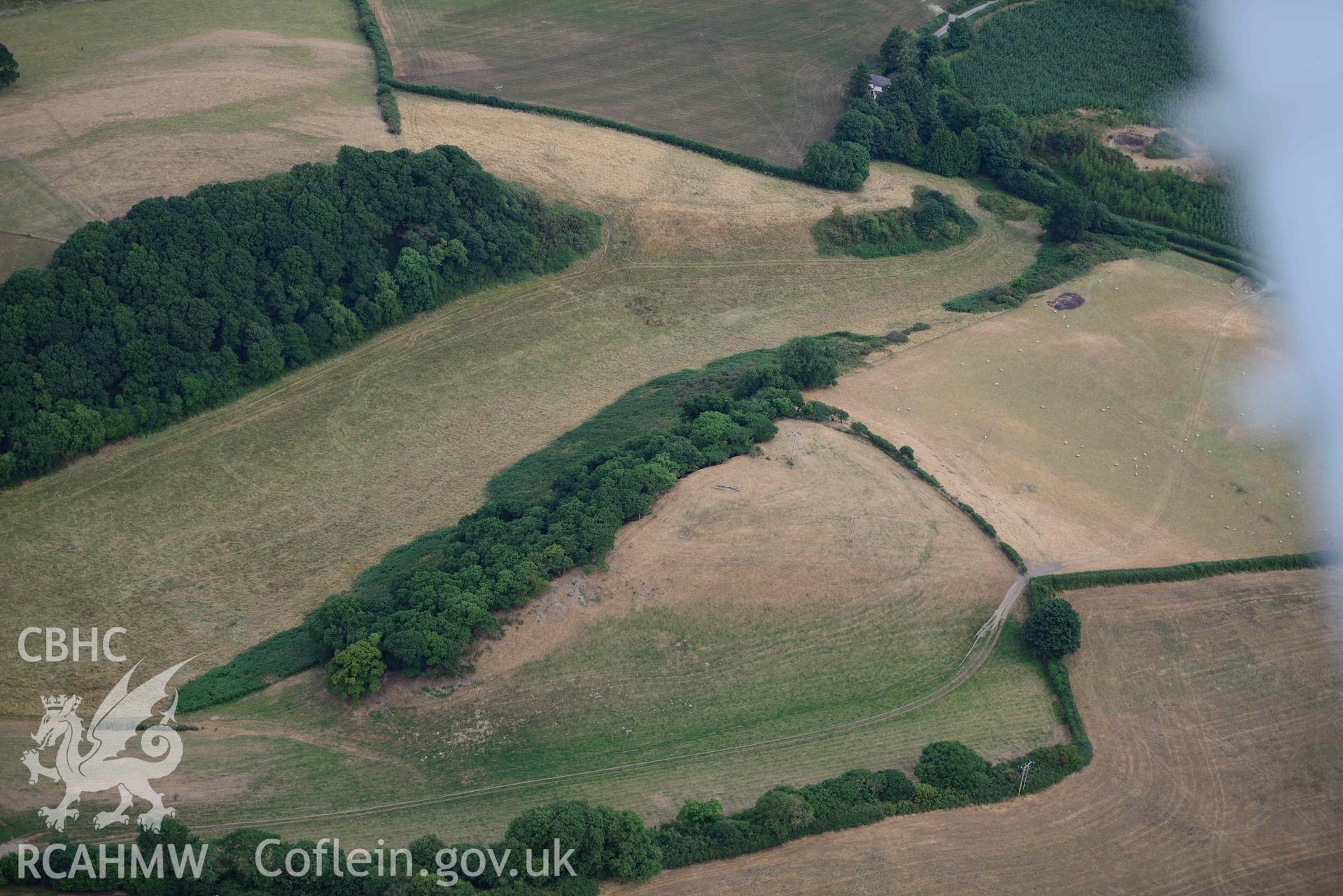 RCAHMW colour oblique aerial photograph of Cwmau-bach west taken on 17 July 2018 by Toby Driver