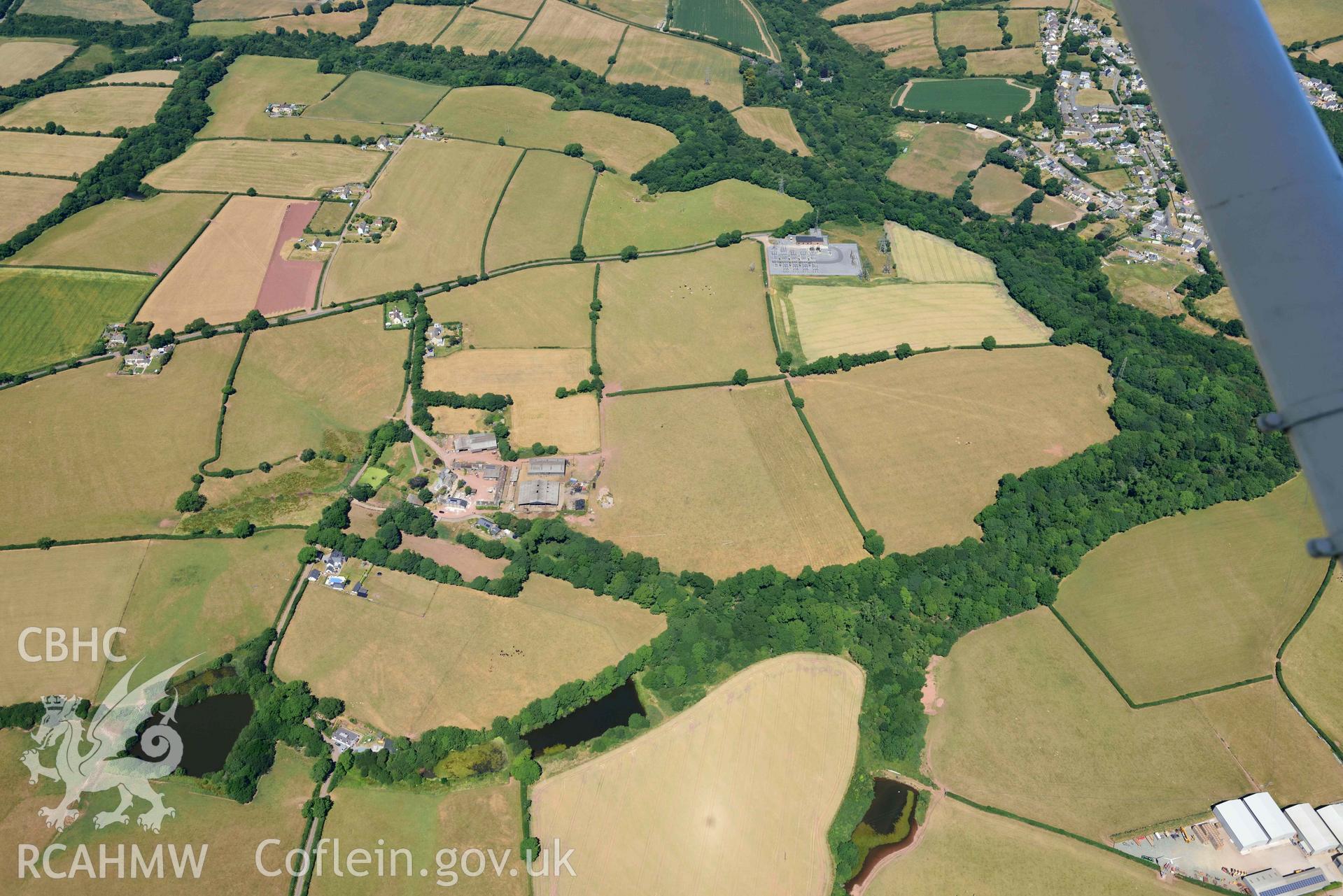 RCAHMW colour oblique aerial photograph of Jordanston promontory fort taken on 9 July 2018 by Toby Driver