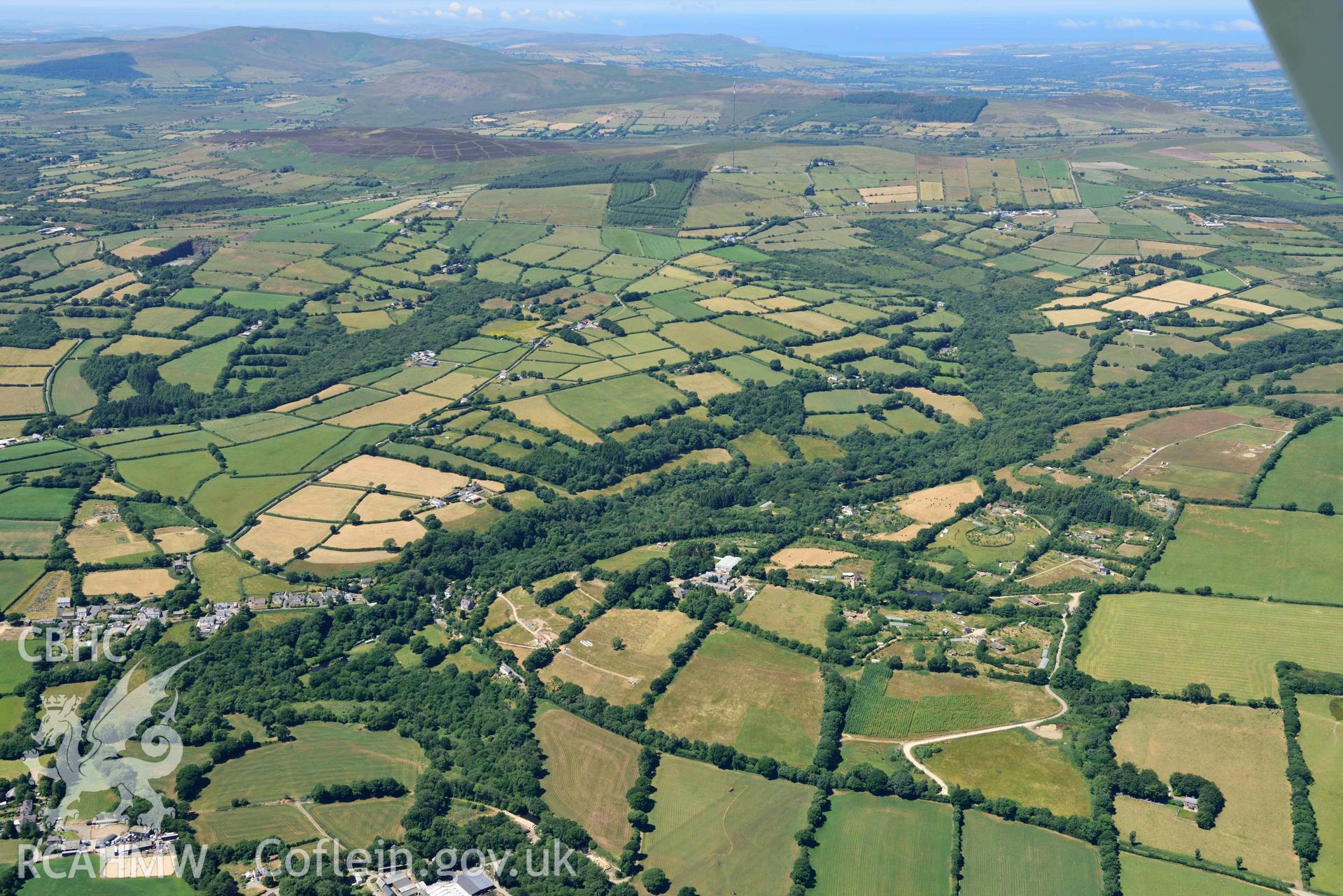 RCAHMW colour oblique aerial photograph of Lammas eco village taken on 9 July 2018 by Toby Driver