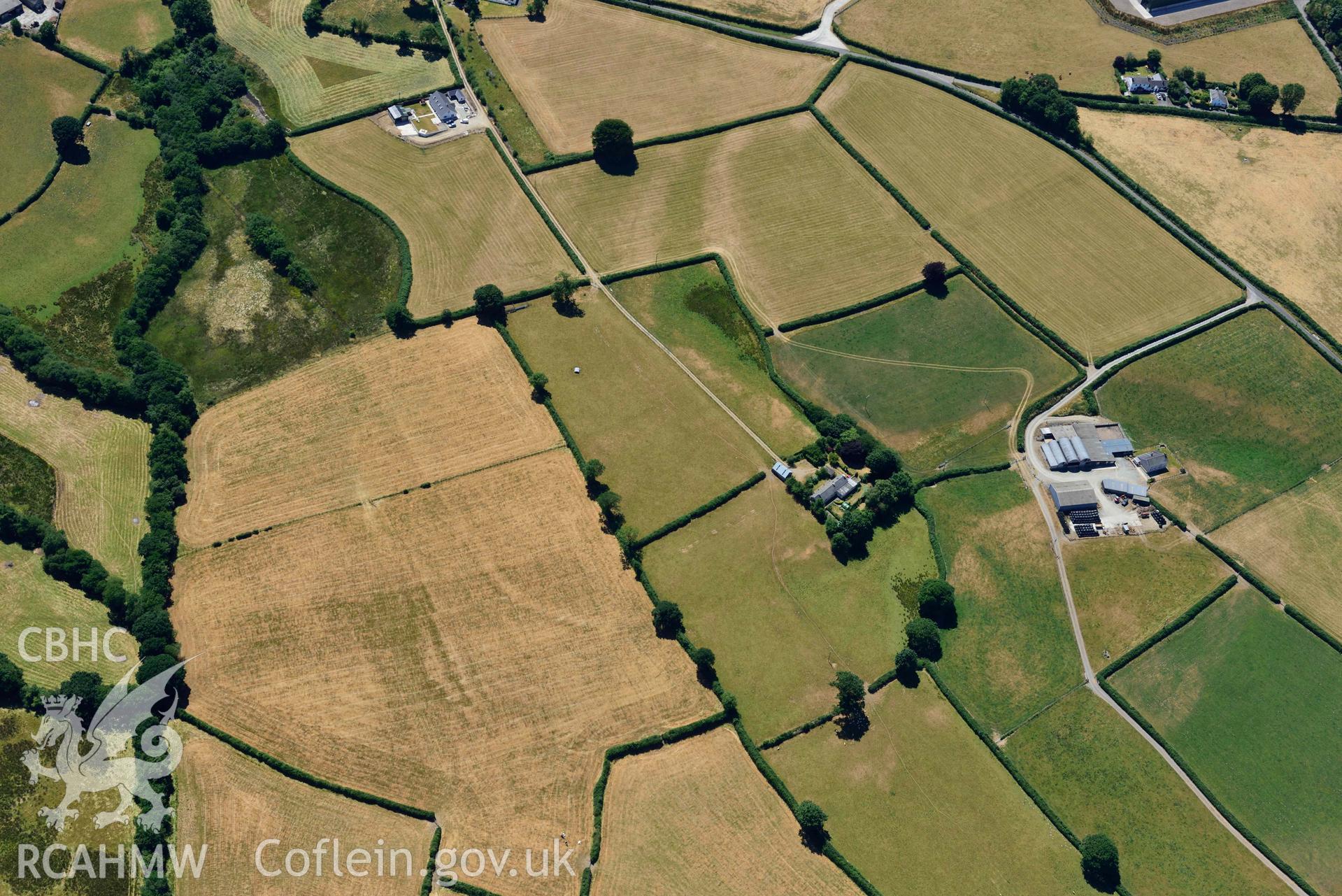 RCAHMW colour oblique aerial photograph of Glynricked fawr taken on 9 July 2018 by Toby Driver