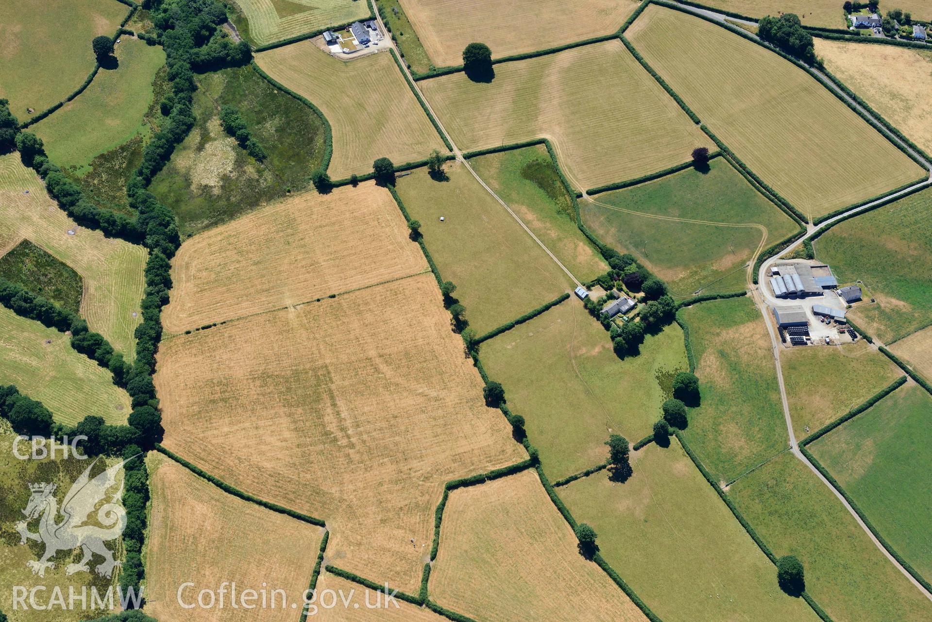 RCAHMW colour oblique aerial photograph of Glynricked fawr taken on 9 July 2018 by Toby Driver