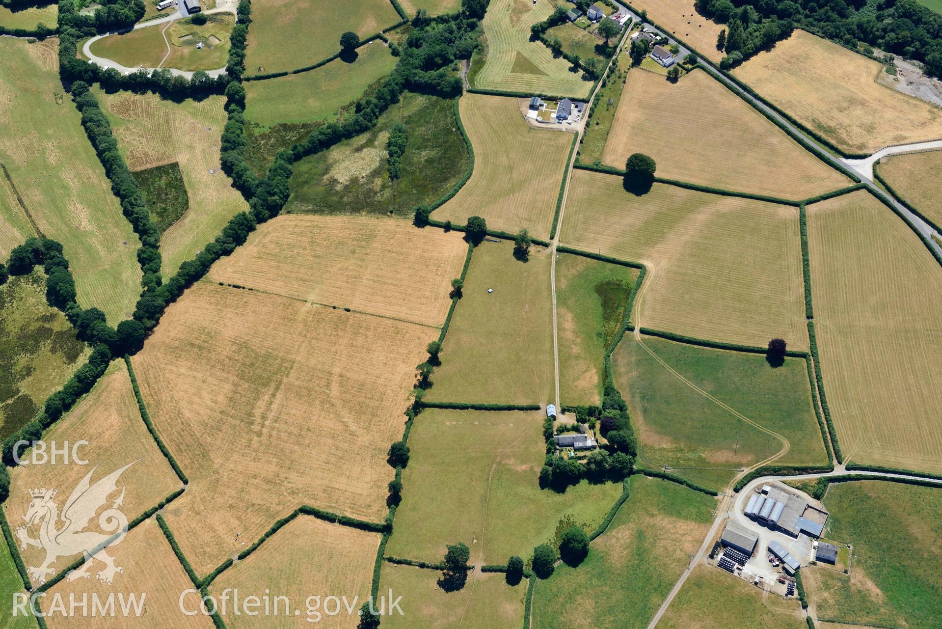 RCAHMW colour oblique aerial photograph of Glynricked fawr taken on 9 July 2018 by Toby Driver