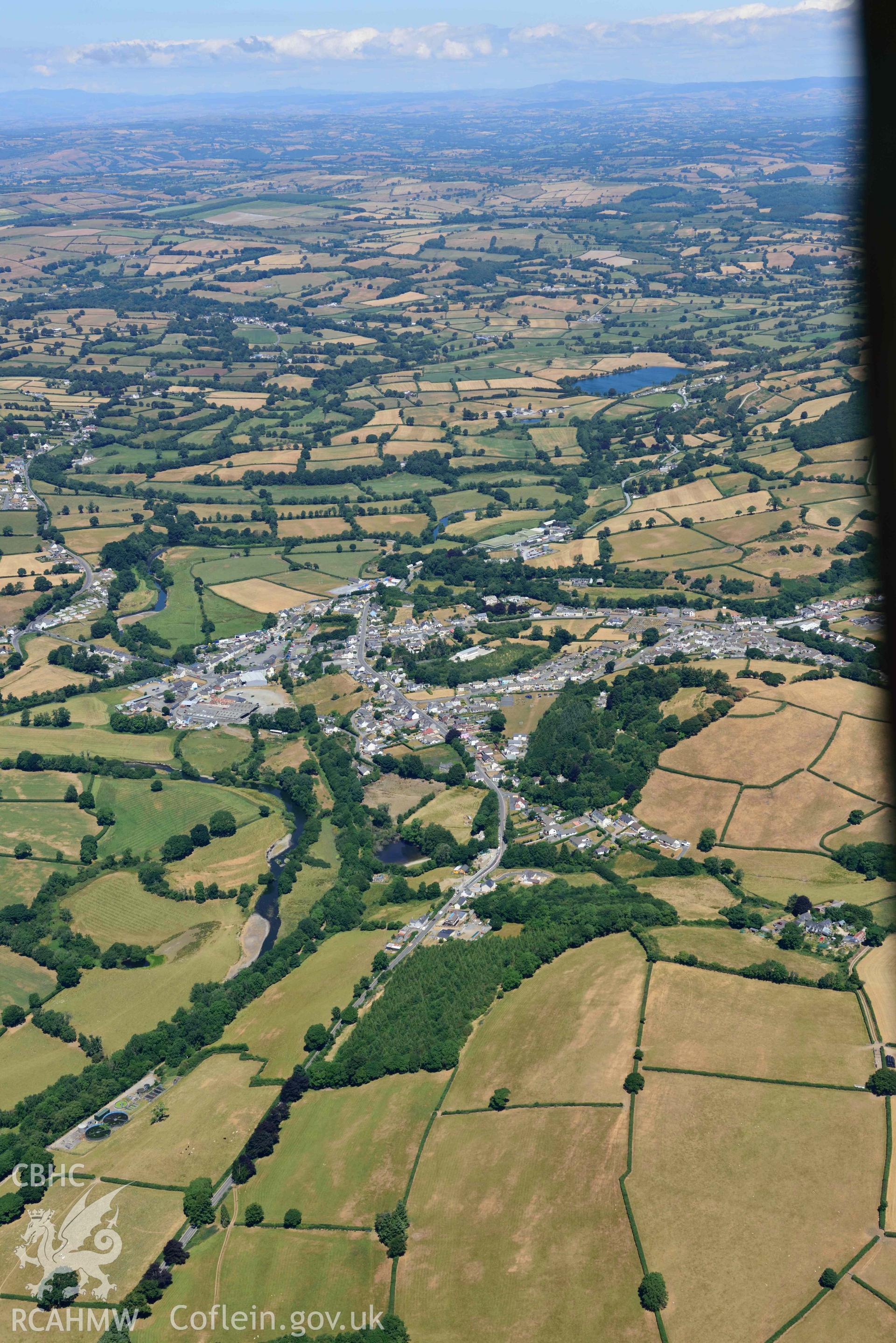 RCAHMW colour oblique aerial photograph of Pen y Gaer taken on 9 July 2018 by Toby Driver