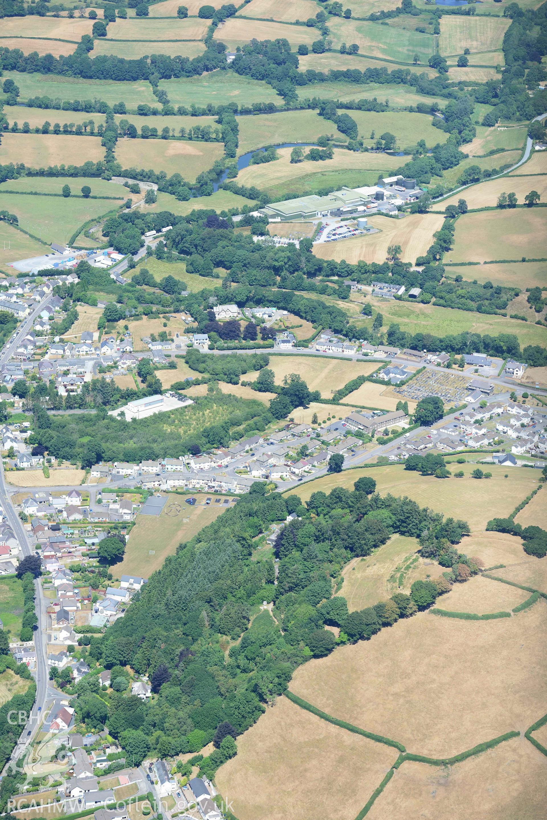 RCAHMW colour oblique aerial photograph of Pen y Gaer taken on 9 July 2018 by Toby Driver