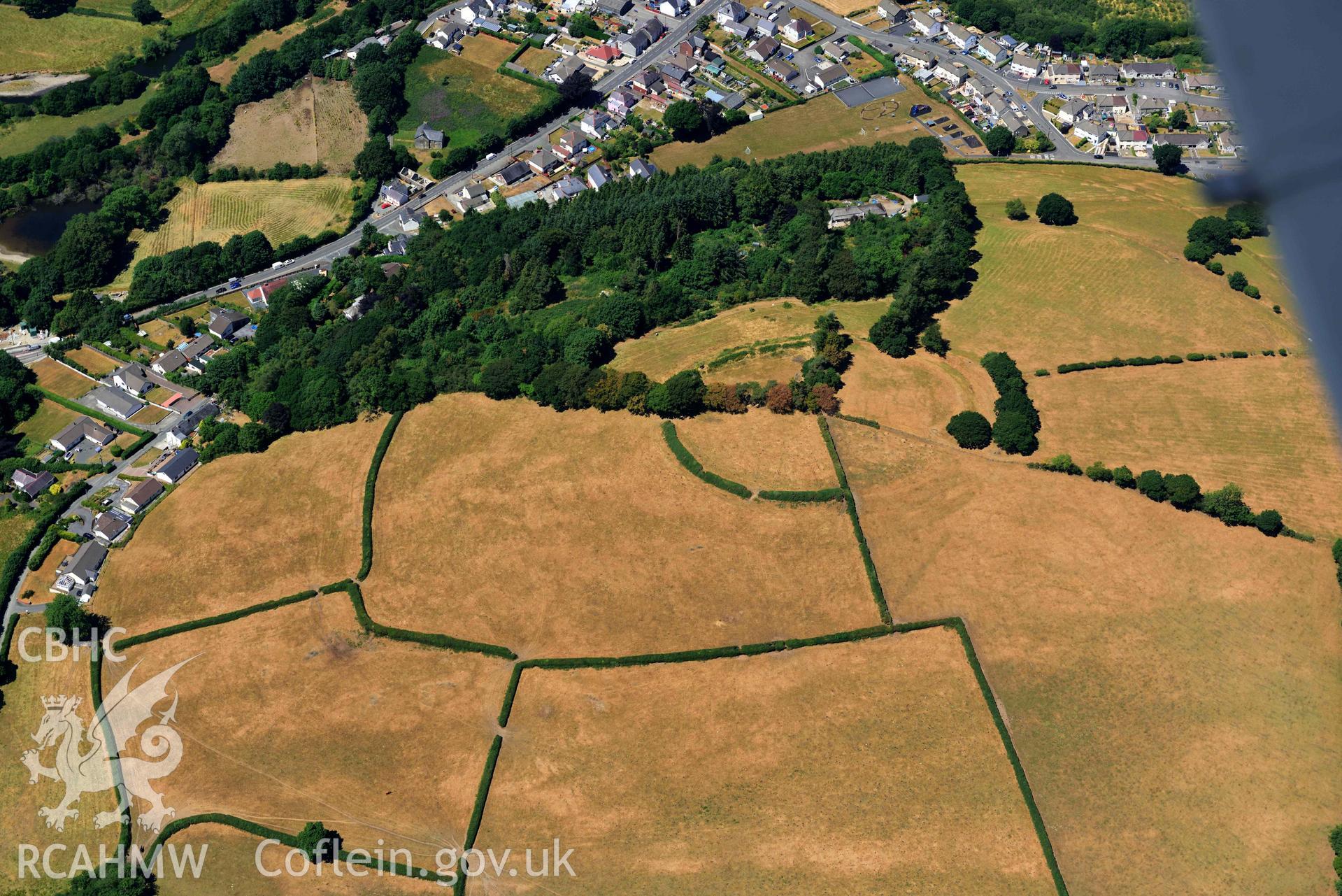 RCAHMW colour oblique aerial photograph of Pen y Gaer taken on 9 July 2018 by Toby Driver