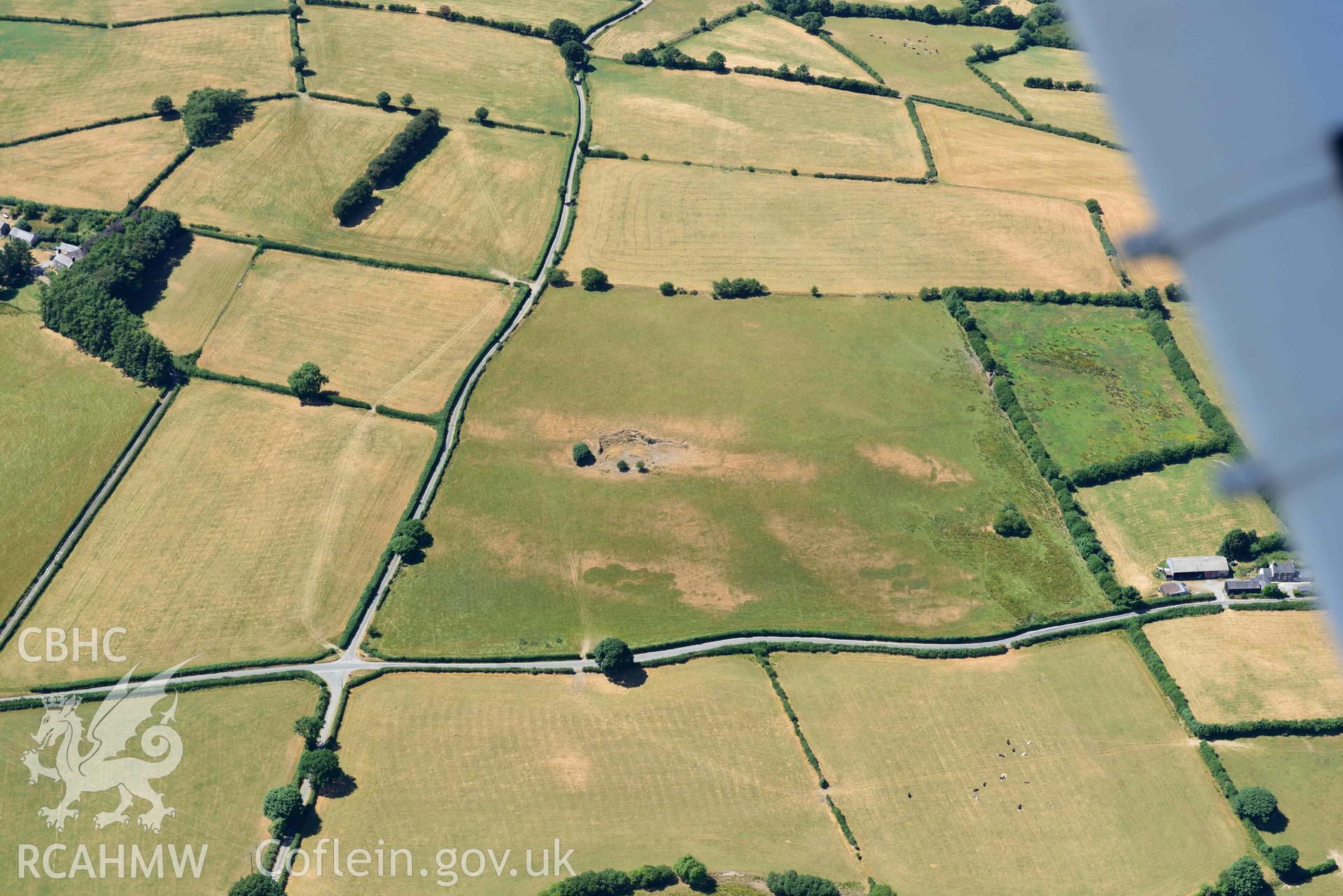 RCAHMW colour oblique aerial photograph of Sarn Helen Roman road section taken on 9 July 2018 by Toby Driver