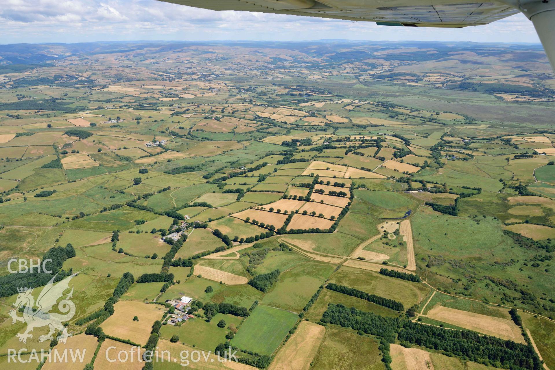 RCAHMW colour oblique aerial photograph of Sarn Helen at Taihirion taken on 9 July 2018 by Toby Driver