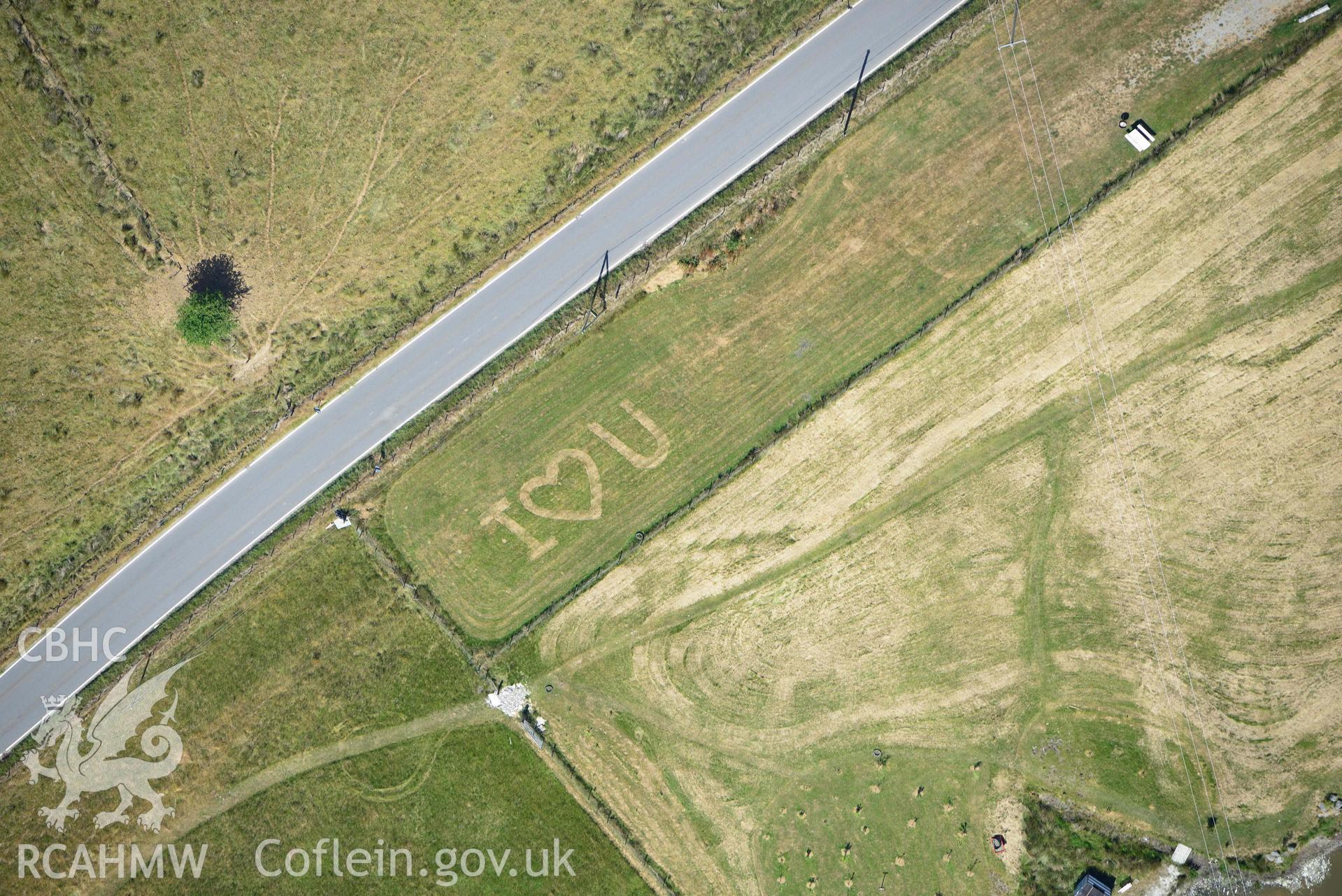 RCAHMW colour oblique aerial photograph of  Pontrhydfendigaid village taken on 9 July 2018 by Toby Driver